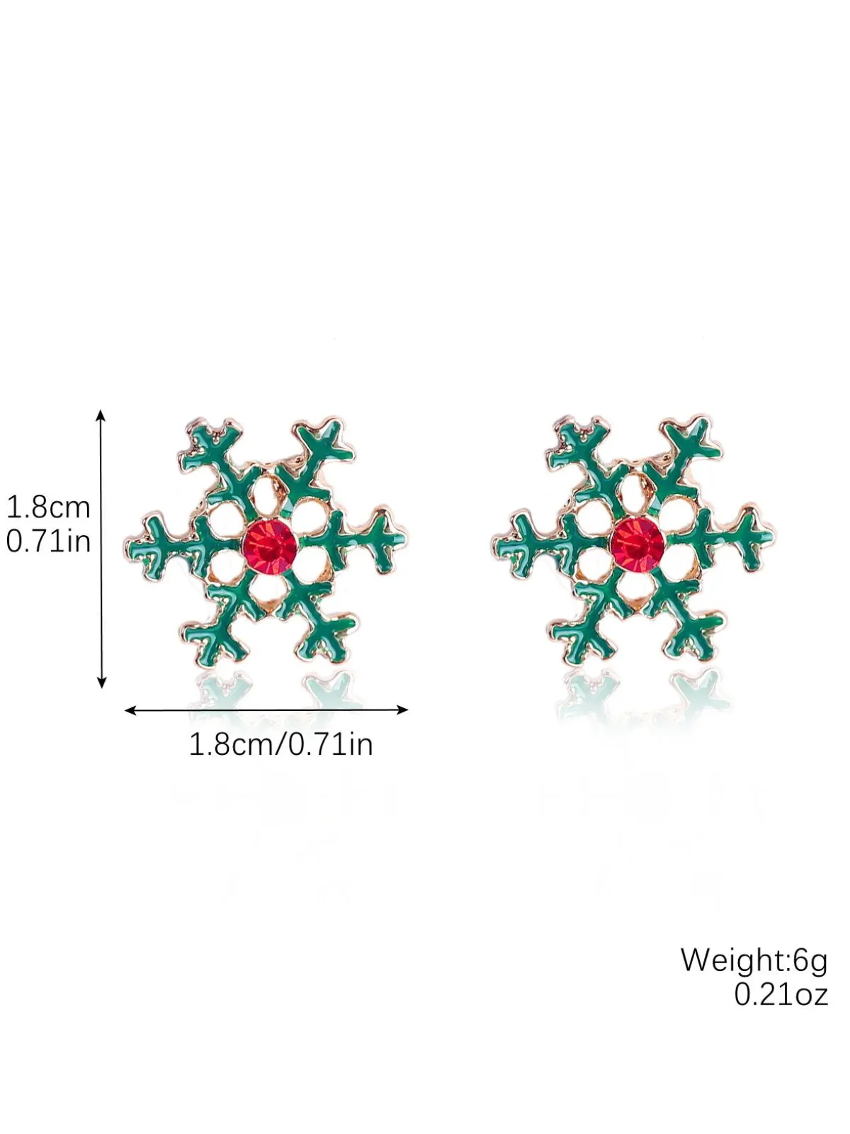Christmas 1 Pair Alloy Snowflake Earring, 2 of 3