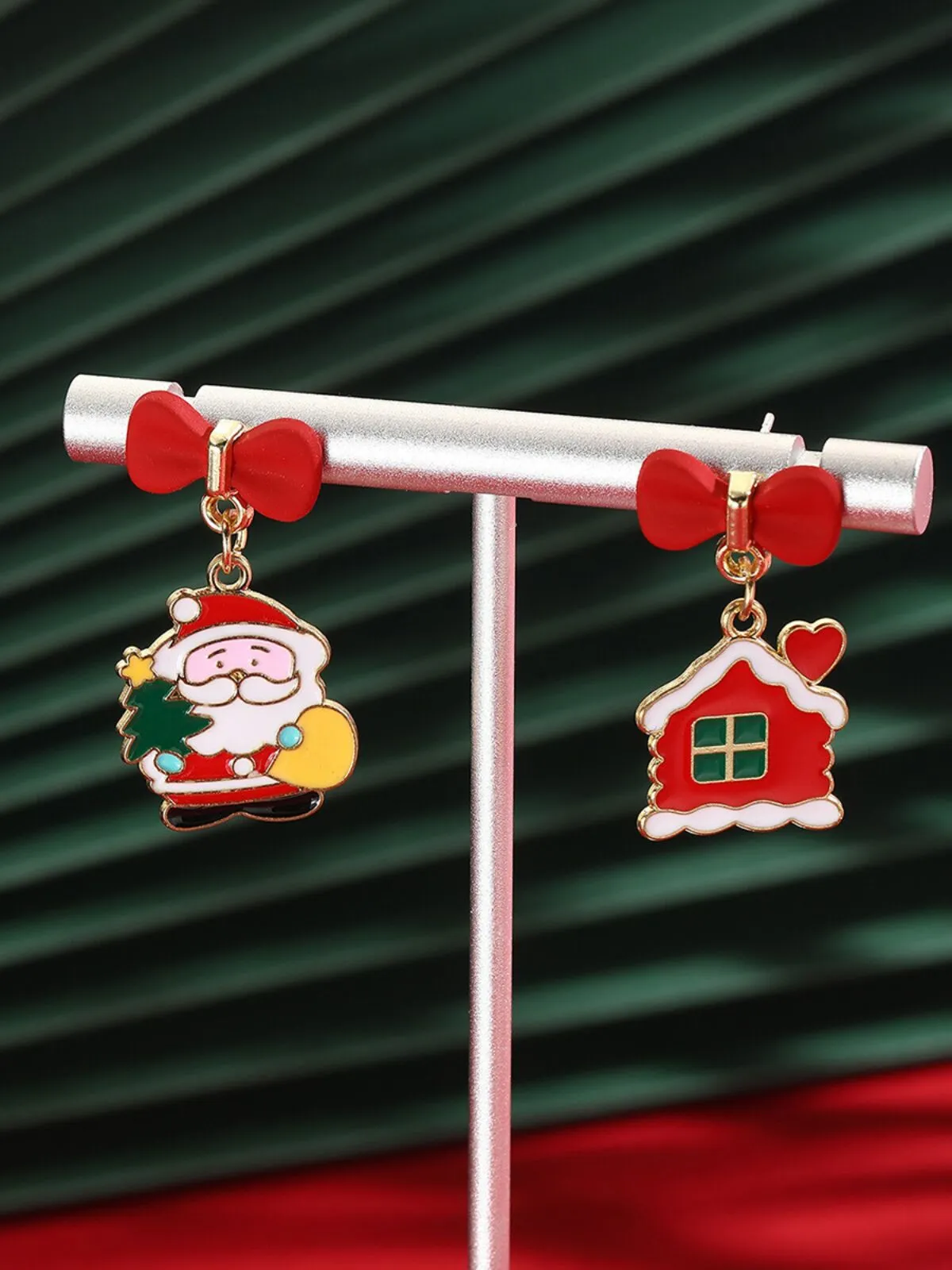Christmas 1 Pair Cute Cottage Alloy Earring, 1 of 4