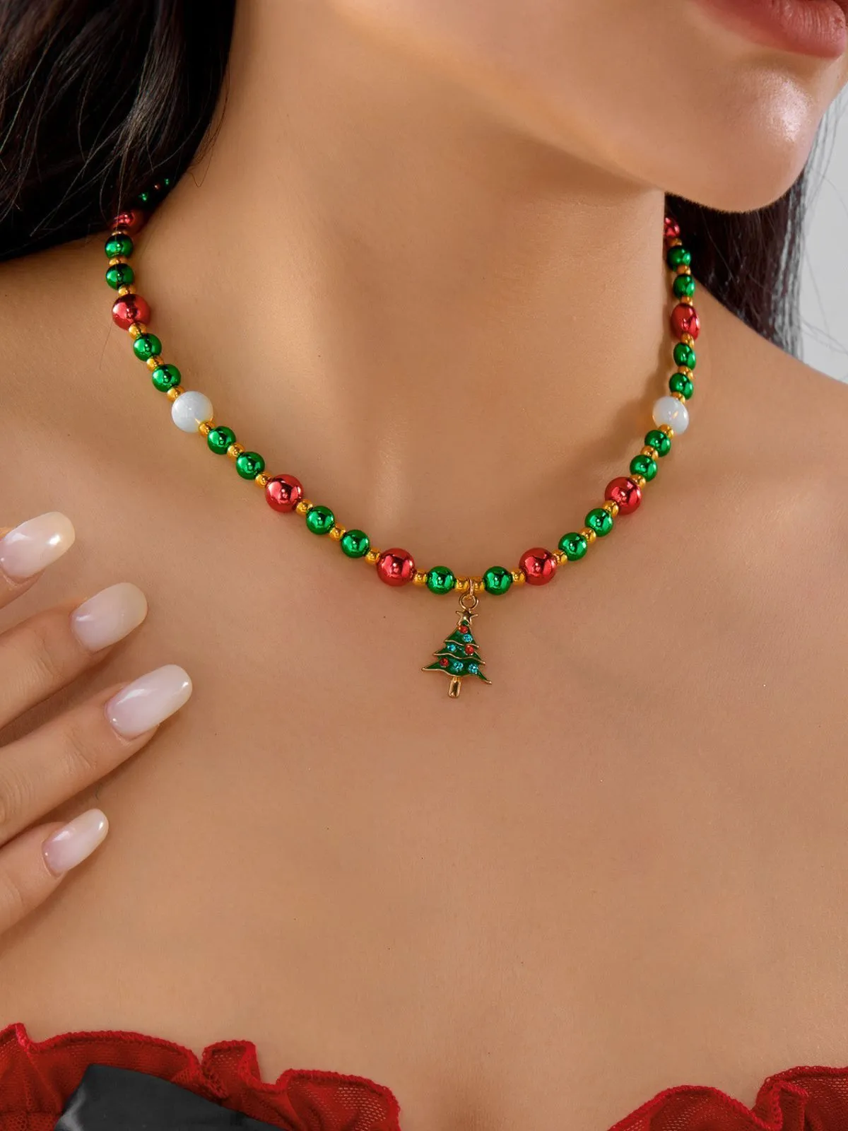 Christmas 1pc Themed Tree Pendant Necklace, 3 of 8