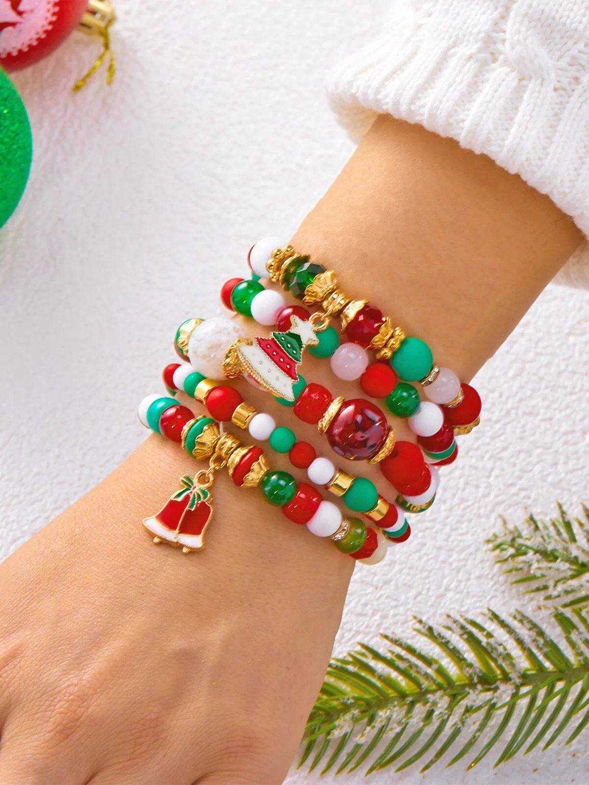 Christmas 5pcs Theme Acrylic Bracelet Set, 1 of 3