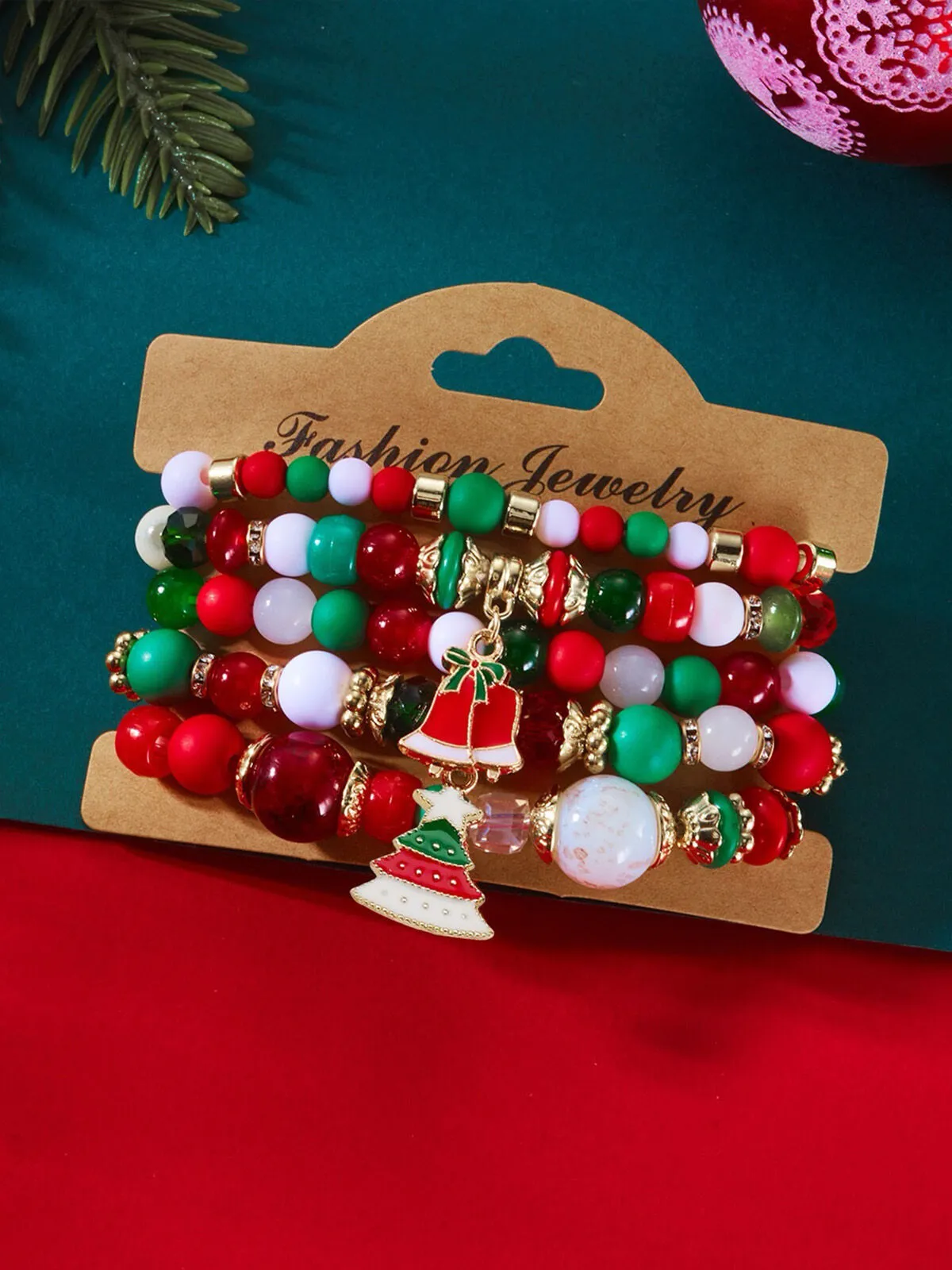 Christmas 5pcs Theme Acrylic Bracelet Set, 2 of 3