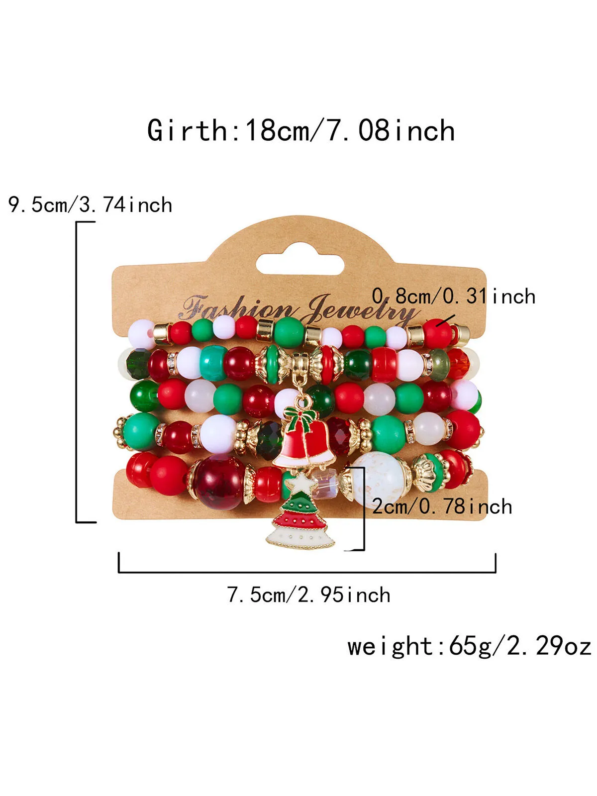 Christmas 5pcs Theme Acrylic Bracelet Set, 3 of 3