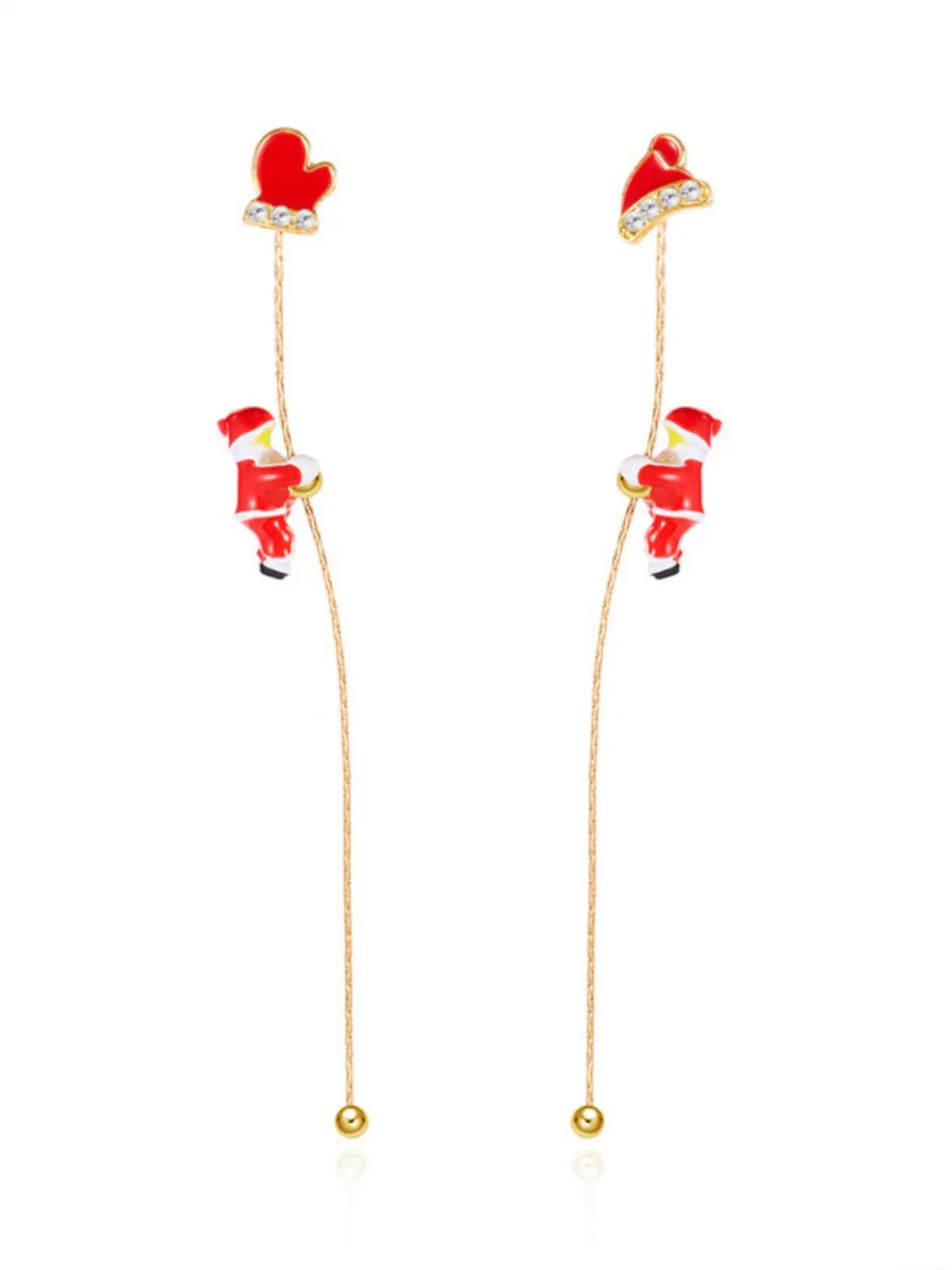 Christmas 1 Pair Creative Climbing Santa Claus Stud Earrings, 2 of 5