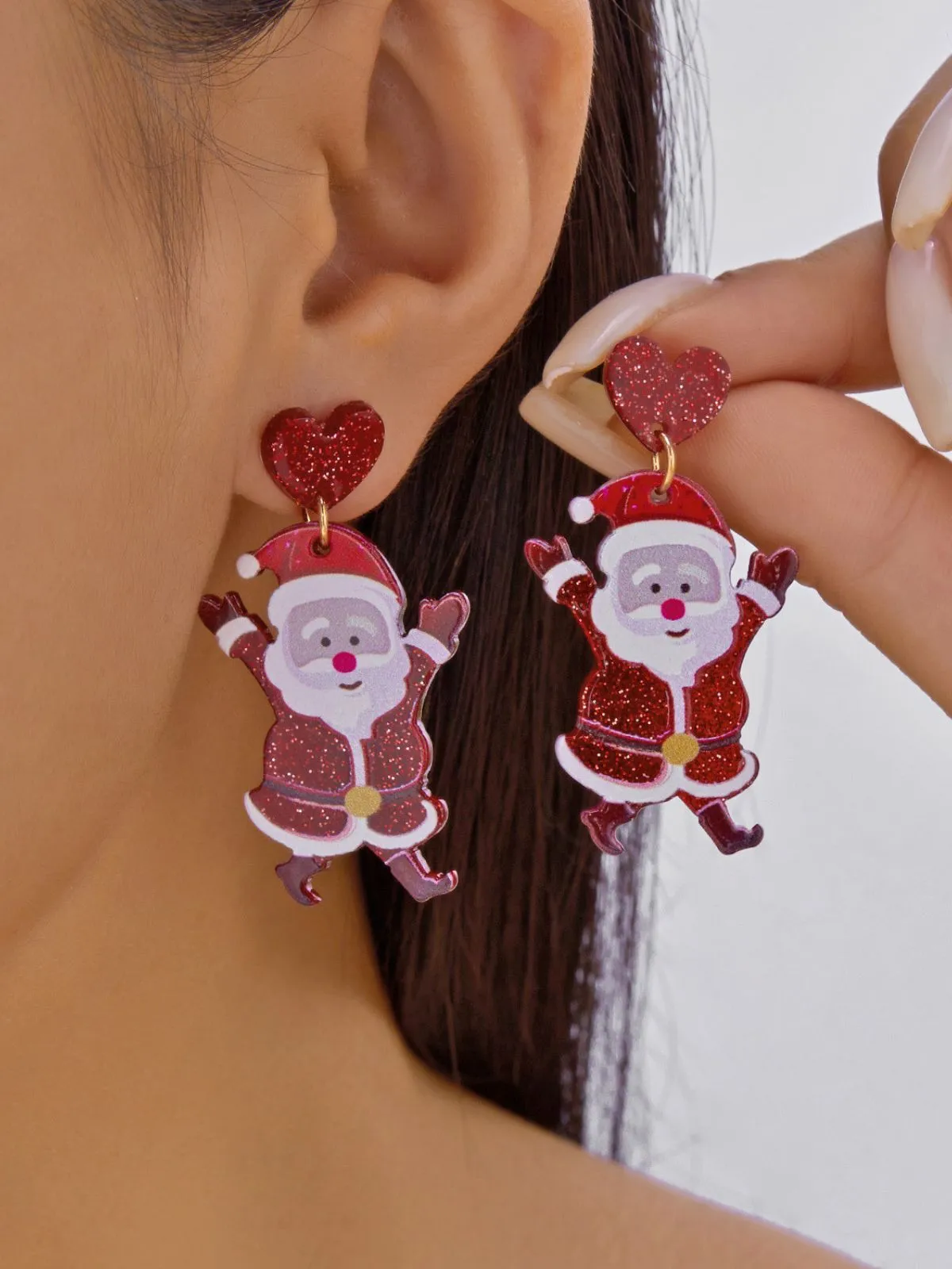 Christmas 1pc Santa Claus Earring, 1 of 2
