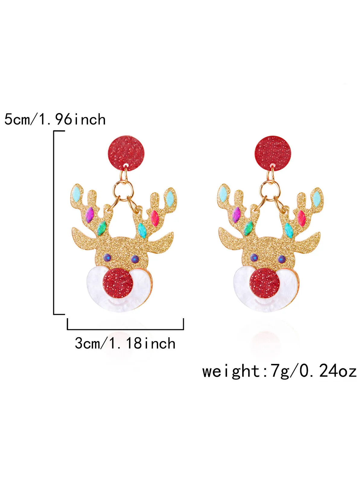 Christmas 1pc Elk Pendant Earring , 2 of 2