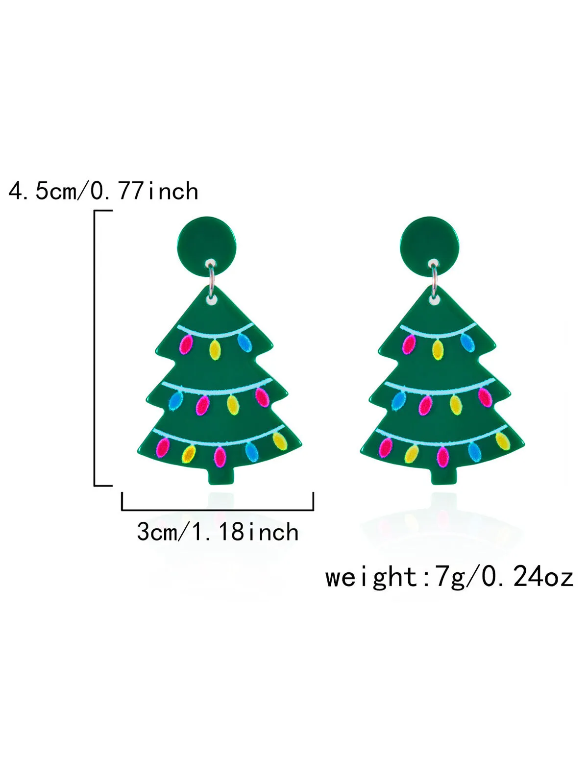Christmas 1pc Christmas Tree Pendant Earring, 2 of 2