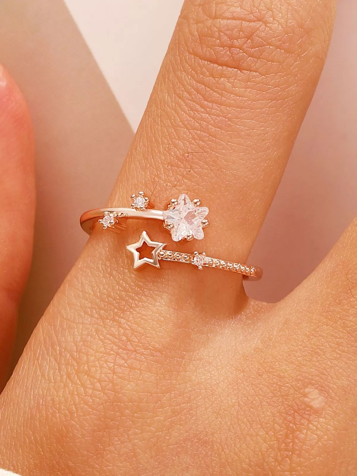 Casual Style 1pc Rhinestone Alloy Ring, 2 of 4