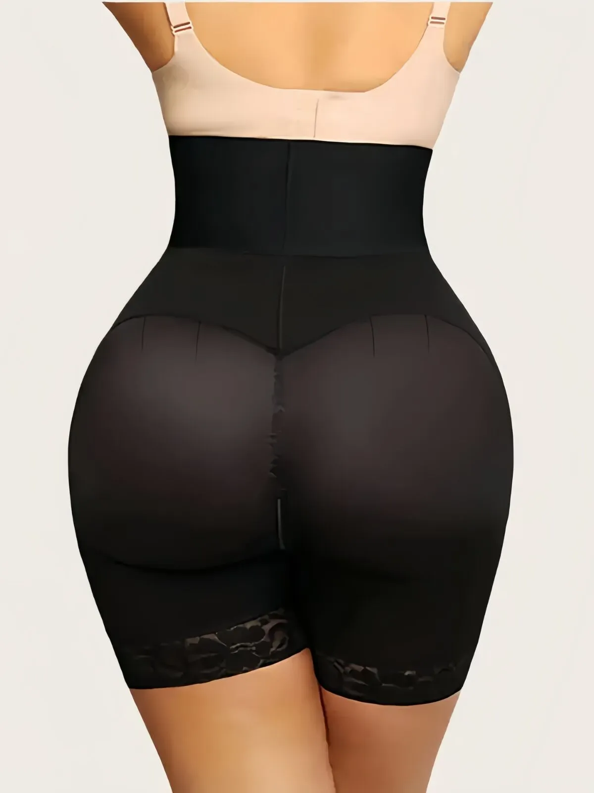 Contrast Lace Adjustable Tummy Control Butt Lifting High Waist Shapewear Shorts, 2 of 10