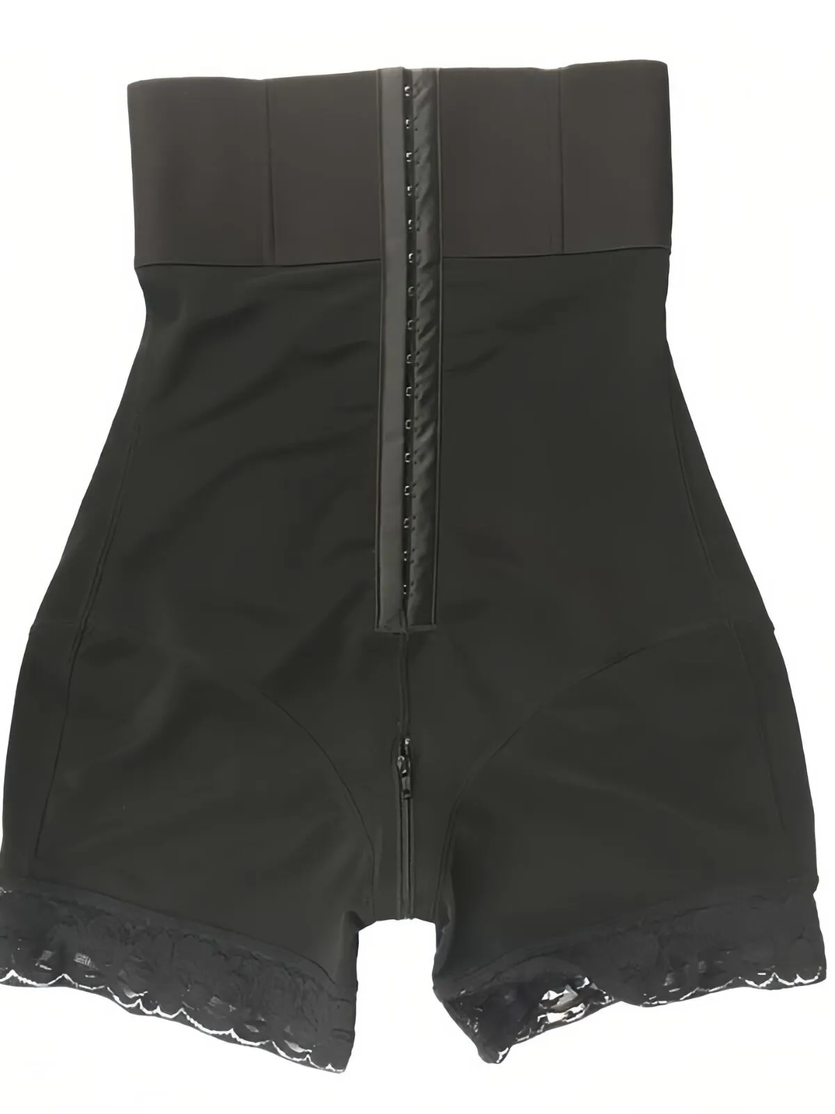 Contrast Lace Adjustable Tummy Control Butt Lifting High Waist Shapewear Shorts, 9 of 10