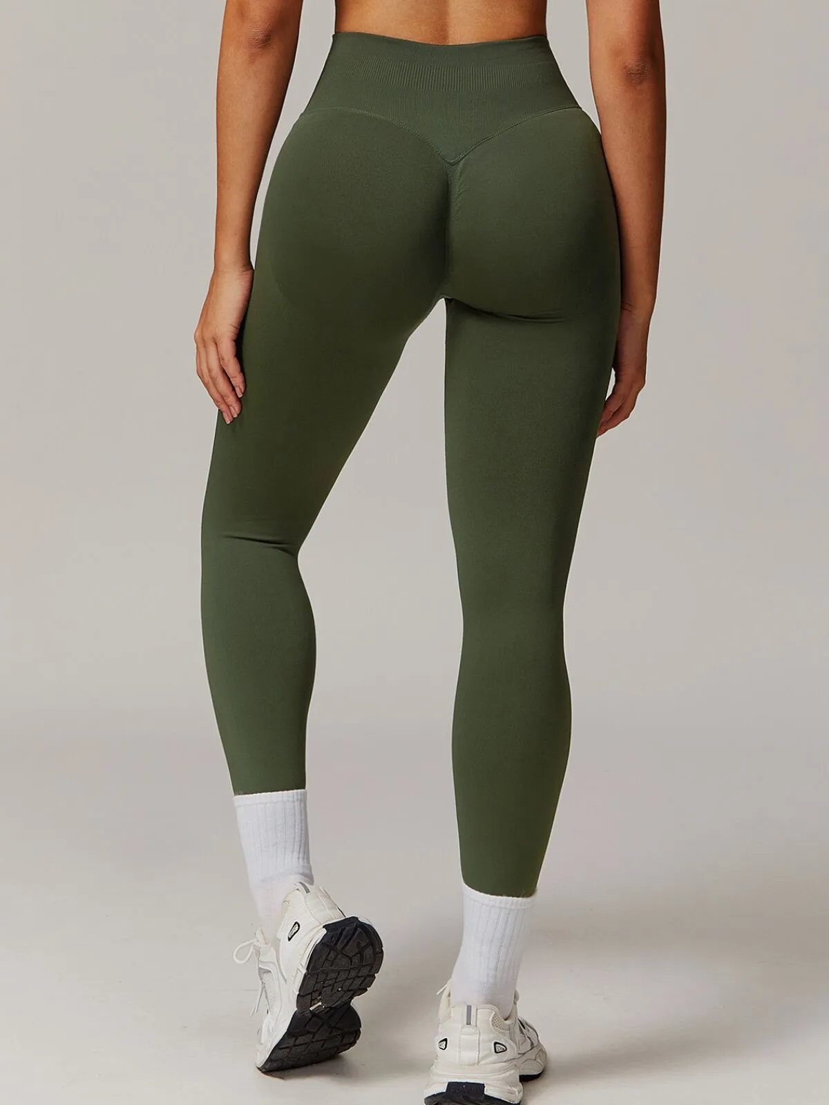 Seamless High Waist Tummy Control Yoga Fitness Running Tennis Training Sports Outdoor Leggings, 2 of 5