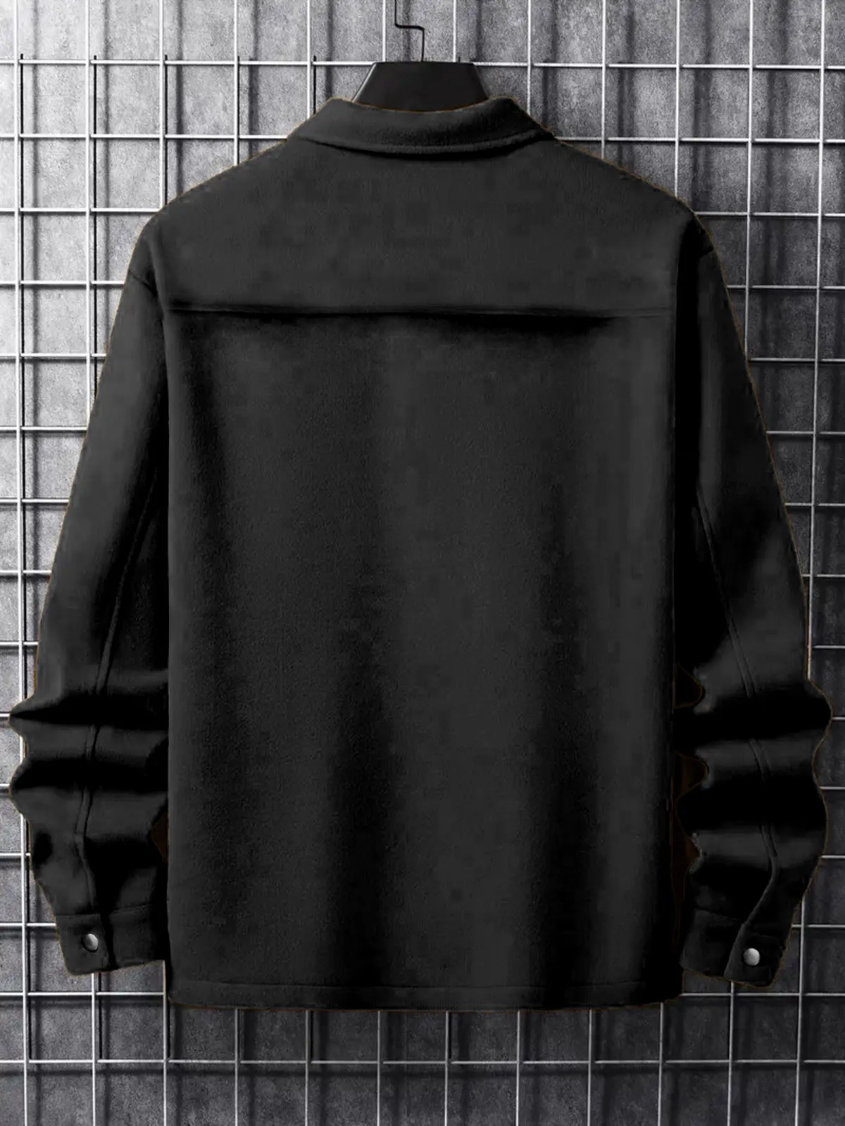 Men's Jacket Flap Pocket Button Front Casual Solid Lapel Double Pockets Workwear Soft Outerwear, 2 of 3