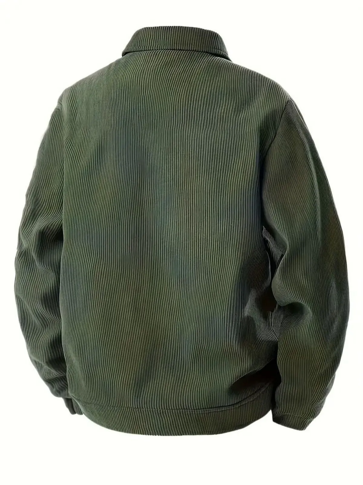 Men's Jacket Casual Track Corduroy Single-Breasted Outerwear With Pockets, 2 of 2