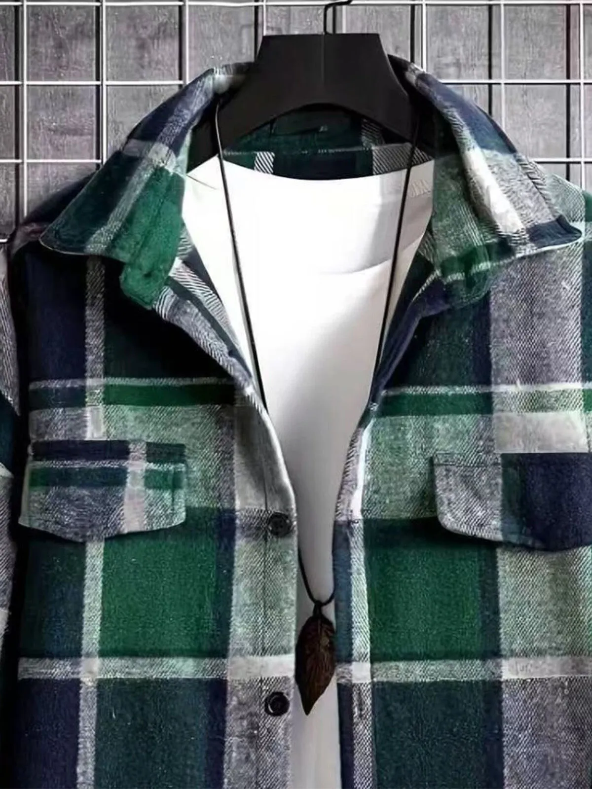 Men's Jacket Casual Vacation Daily Thermal Warm Pocket Spring Fall Plaid Fashion Classic Lapel Jacket, 2 of 2