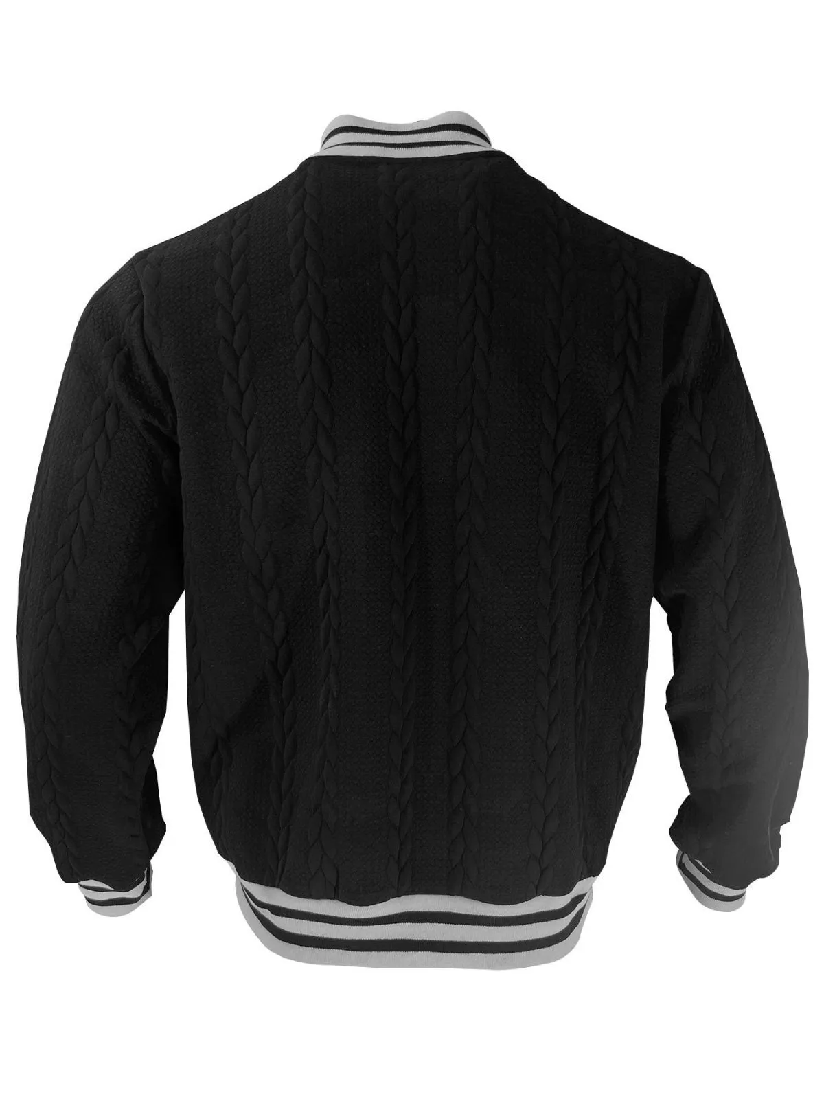 Men's Jacket Baseball Stylish Jacquard Buckle Design Fashion Cardigan Lightweight Jacket, 4 of 10