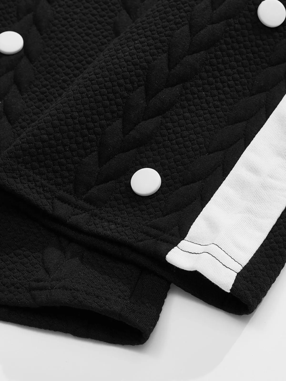 Men's Jacket Baseball Stylish Jacquard Buckle Design Fashion Cardigan Lightweight Jacket, 6 of 10