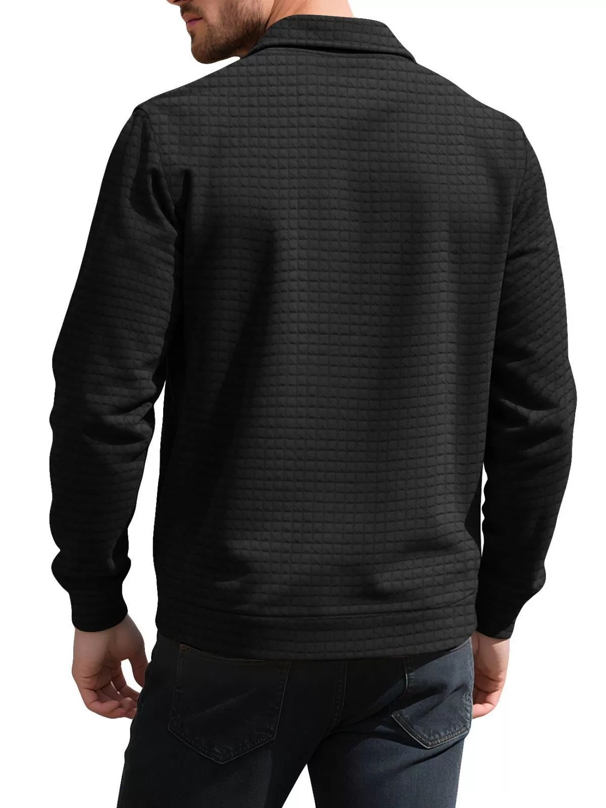 Men's Jacket Lounge Pockets Long Sleeve Top Athleisure Solid Colored Windproof Fashion Warm Hiking Travel Vacation Sportswear Tops, 3 of 4