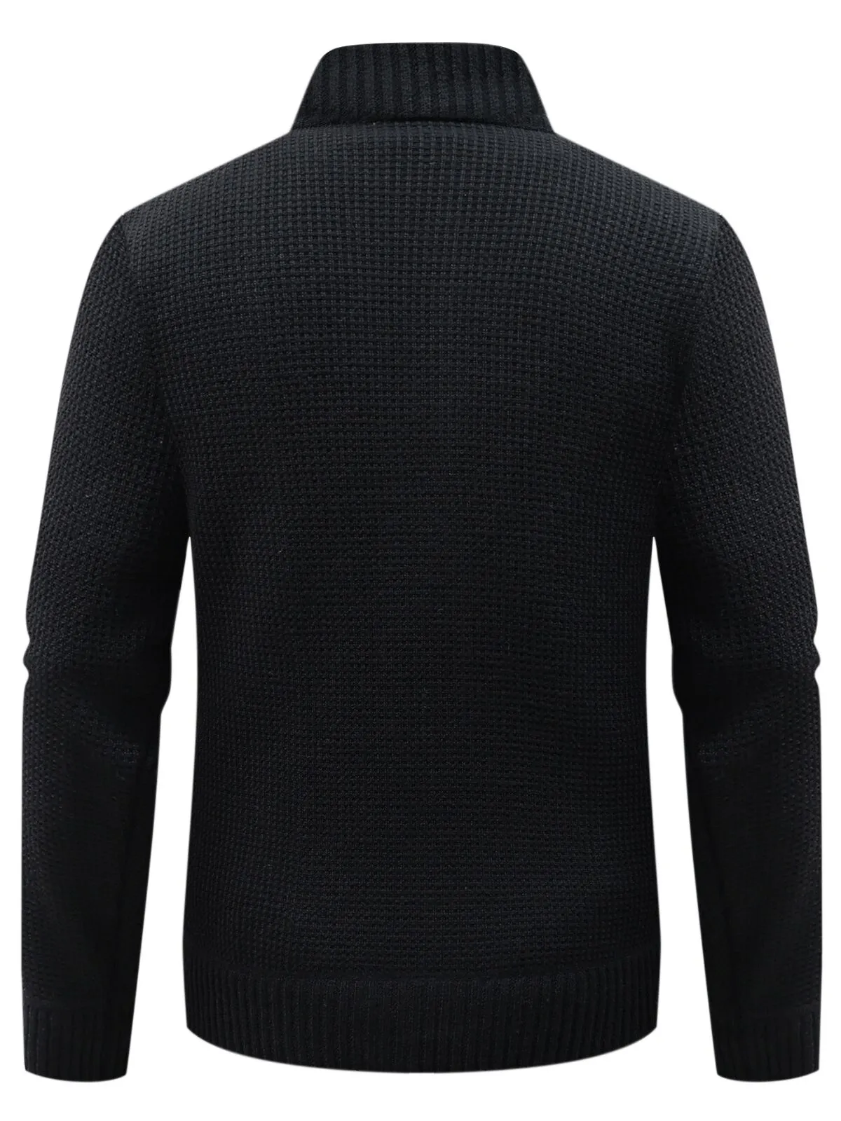 Men's Jacket Autumn Winter Cardigan Sweaters Fashion Patchwork Warm Knitted Casual Knitwear Coat Clothing, 2 of 3