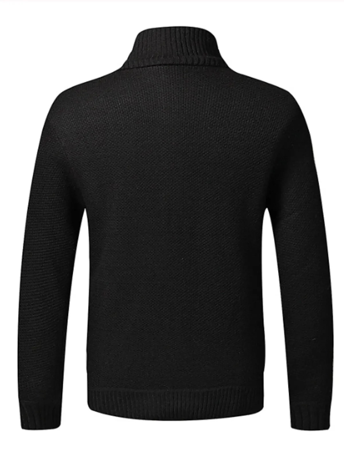 Men's Jacket Autumn Winter New Slim Fit Stand Collar Zipper Solid Cotton Thick Warm Sweater, 2 of 2