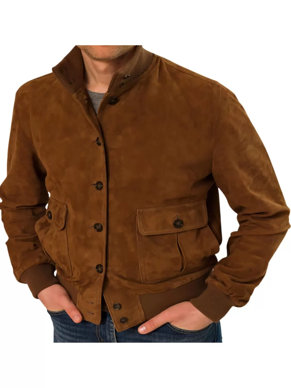 Men's Casual Lightweight Jacket Button Down Cargo Shirt Jackets Slim Fit Winter Coat, 1 of 3