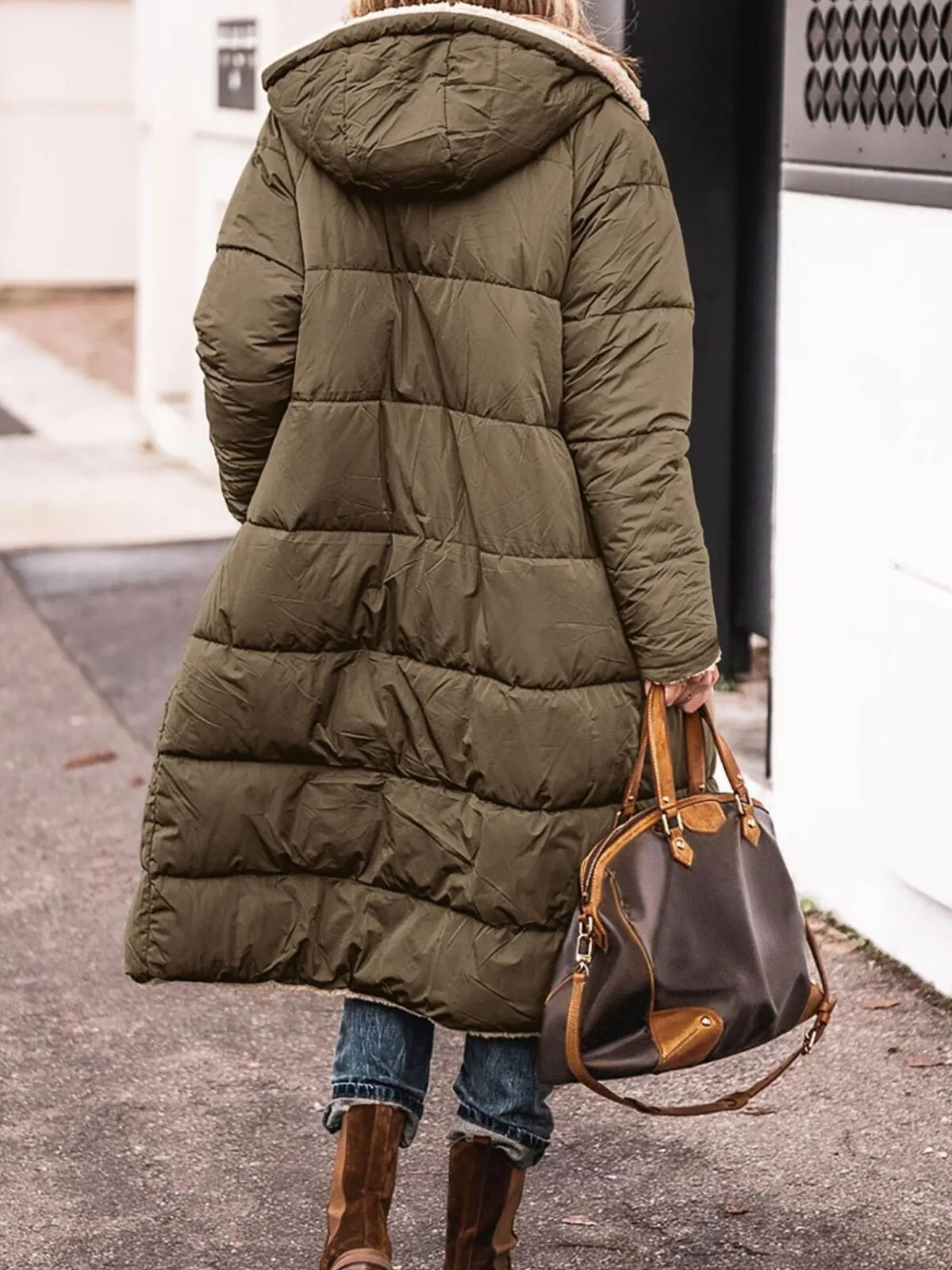 Women's Winter Coat Puffer Jacket Fleece Jacket Coat Outdoor Street Daily Wear Fall Winter Long Coat Regular Fit Thermal Warm Windproof, 2 of 2
