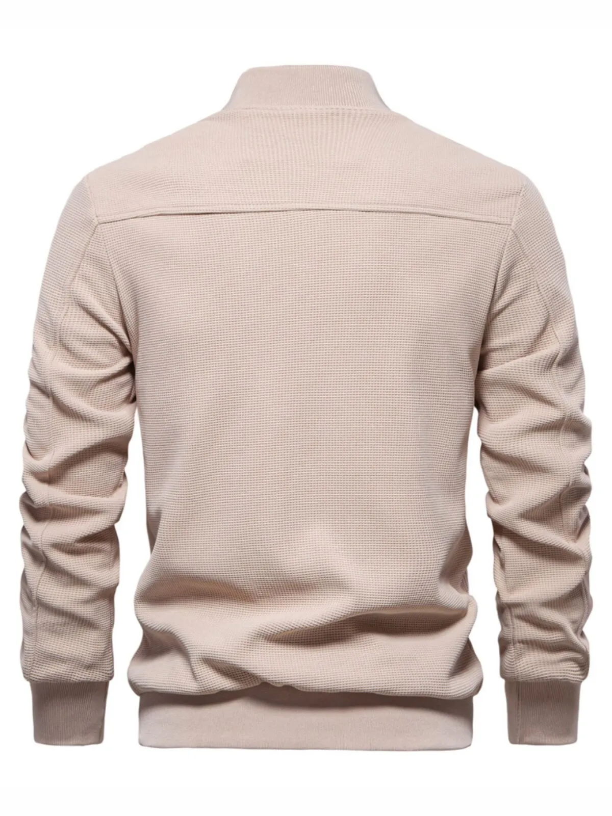 Men's Varsity Bomber Stand Collar Jacket Lightweight Casual Jackets Zip Up Fall Winter Fashion Jacket with Pockets, 2 of 3