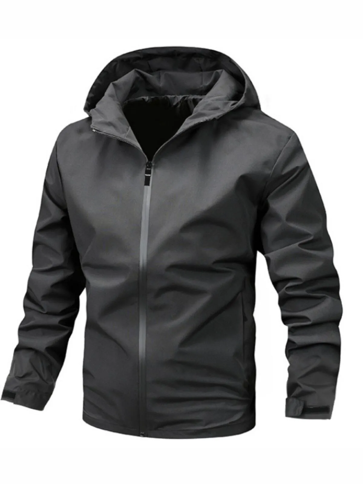 Men's Jacket Softshell Hooded Pockets Casual Winter Jacket Padded Warm Wind Jacket Comfortable Transition Loose Leisure Coat, 1 of 2