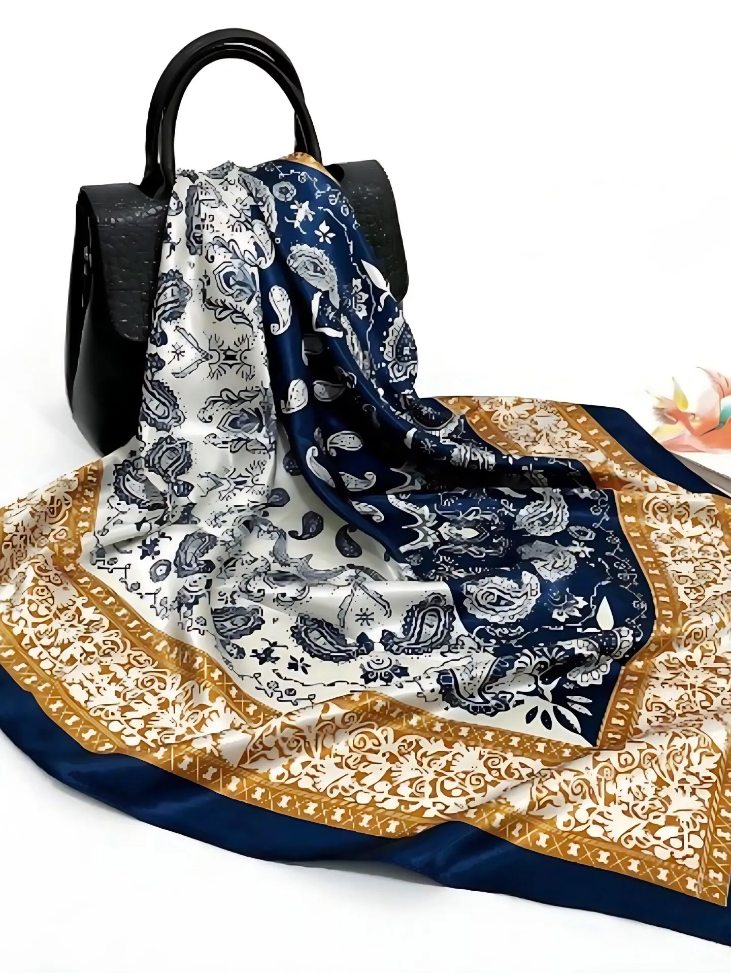 Convertible Paisley Bandana Kerchief Silk Scarf, 1 of 1
