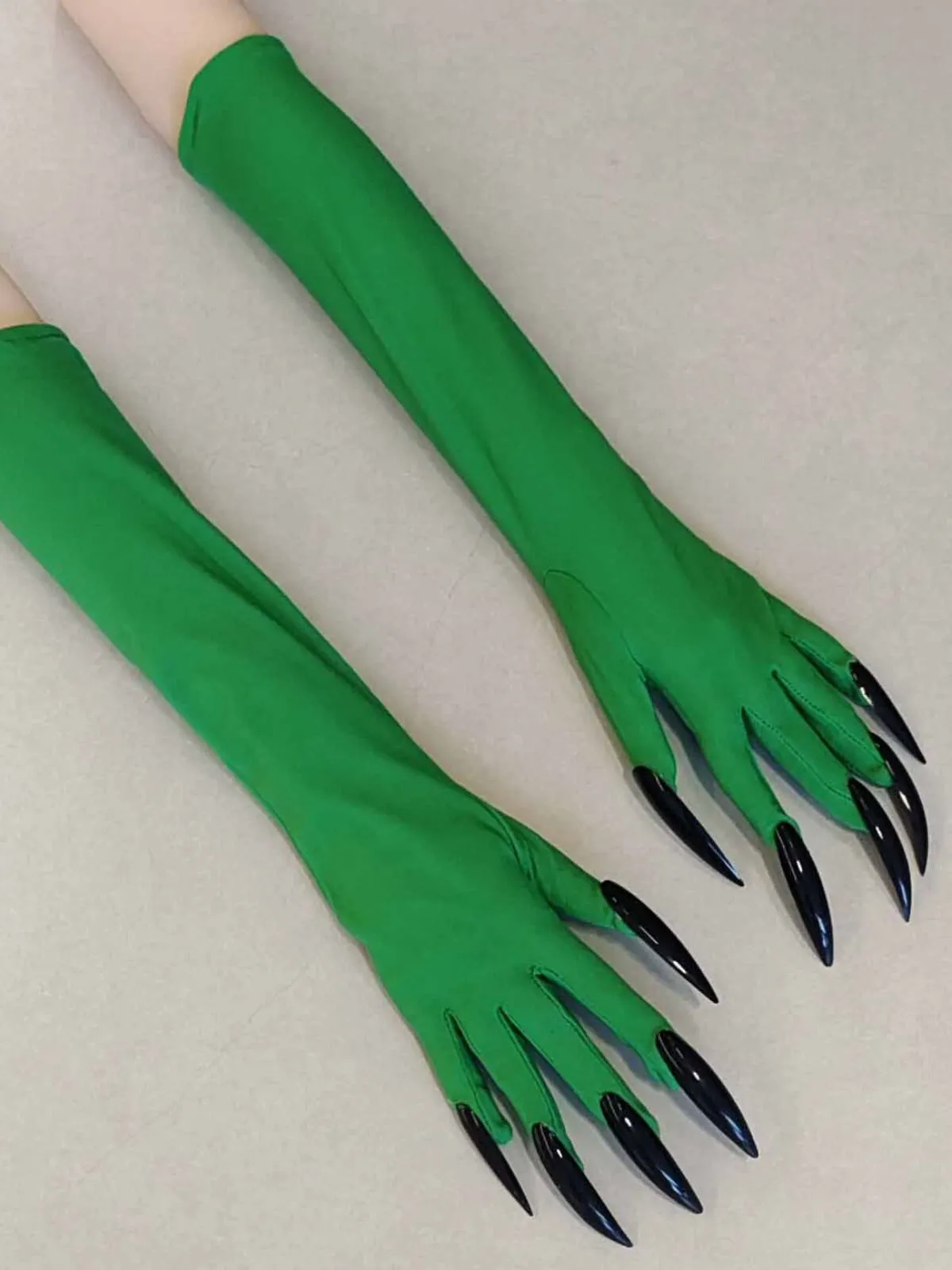 1pc Faux Nail Design Halloween Spooky Cosplay Costume Accessory for Parties and Events Claw  Long Gloves, 2 of 4