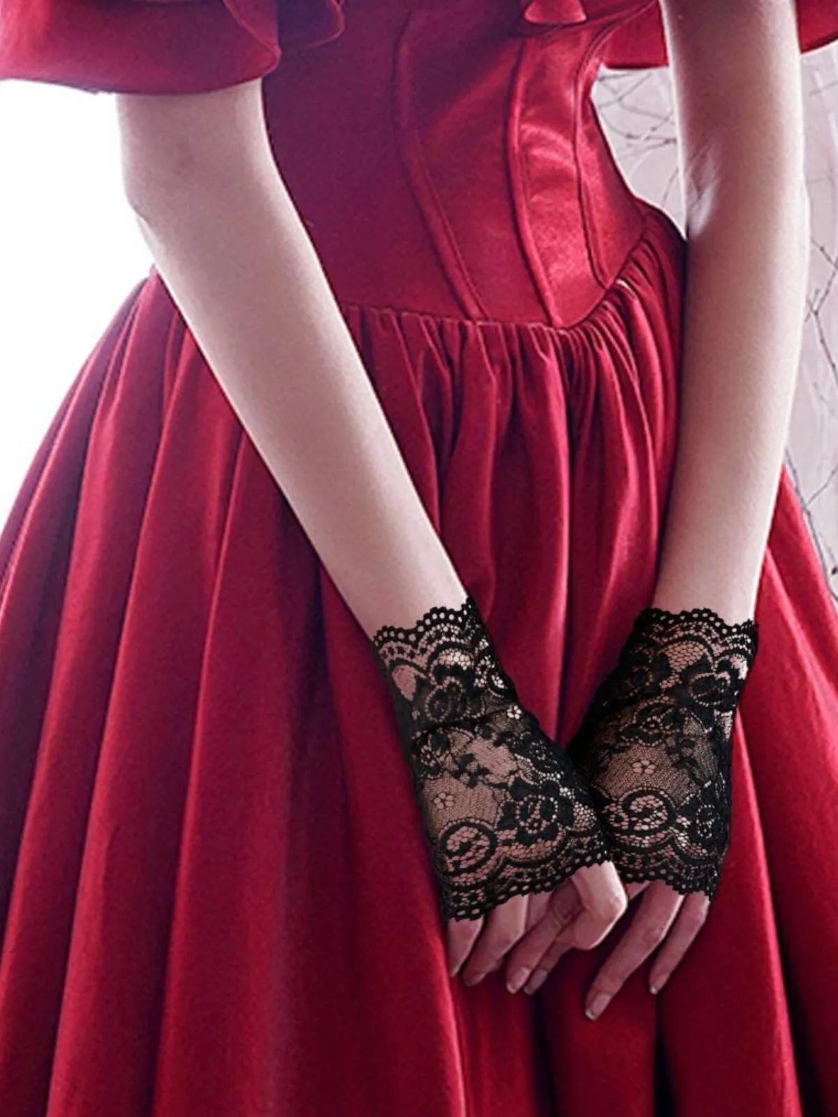 Halloween 1 Pair Lace Lace Fingerless Gloves, 2 of 5