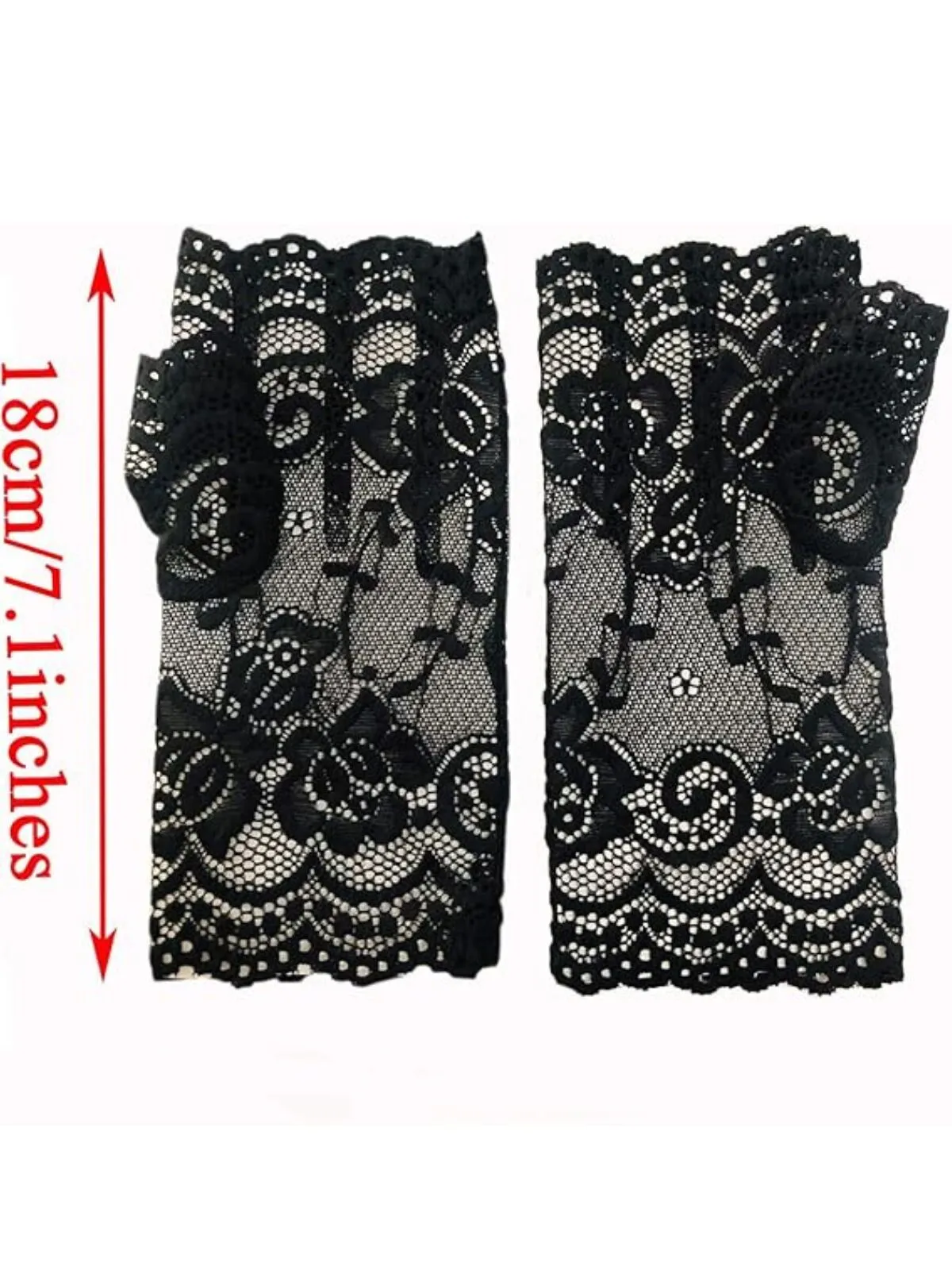 Halloween 1 Pair Lace Lace Fingerless Gloves, 3 of 5