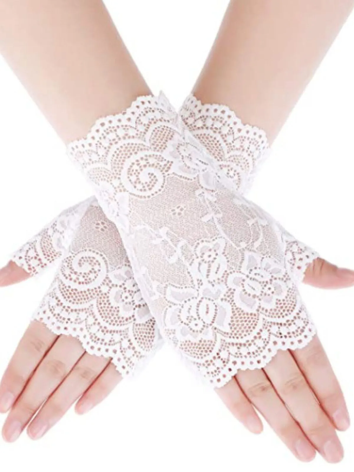 Halloween 1 Pair Lace Lace Fingerless Gloves, 1 of 5
