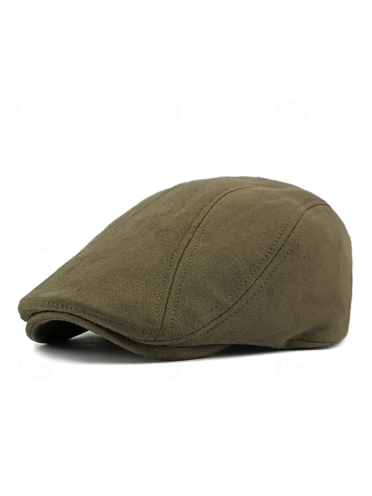 Men's Hat Newsboy Hat 1PC Faux Suede Fashion Casual Street Daily Plain Adjustable Sunscreen Breathable, 1 of 2