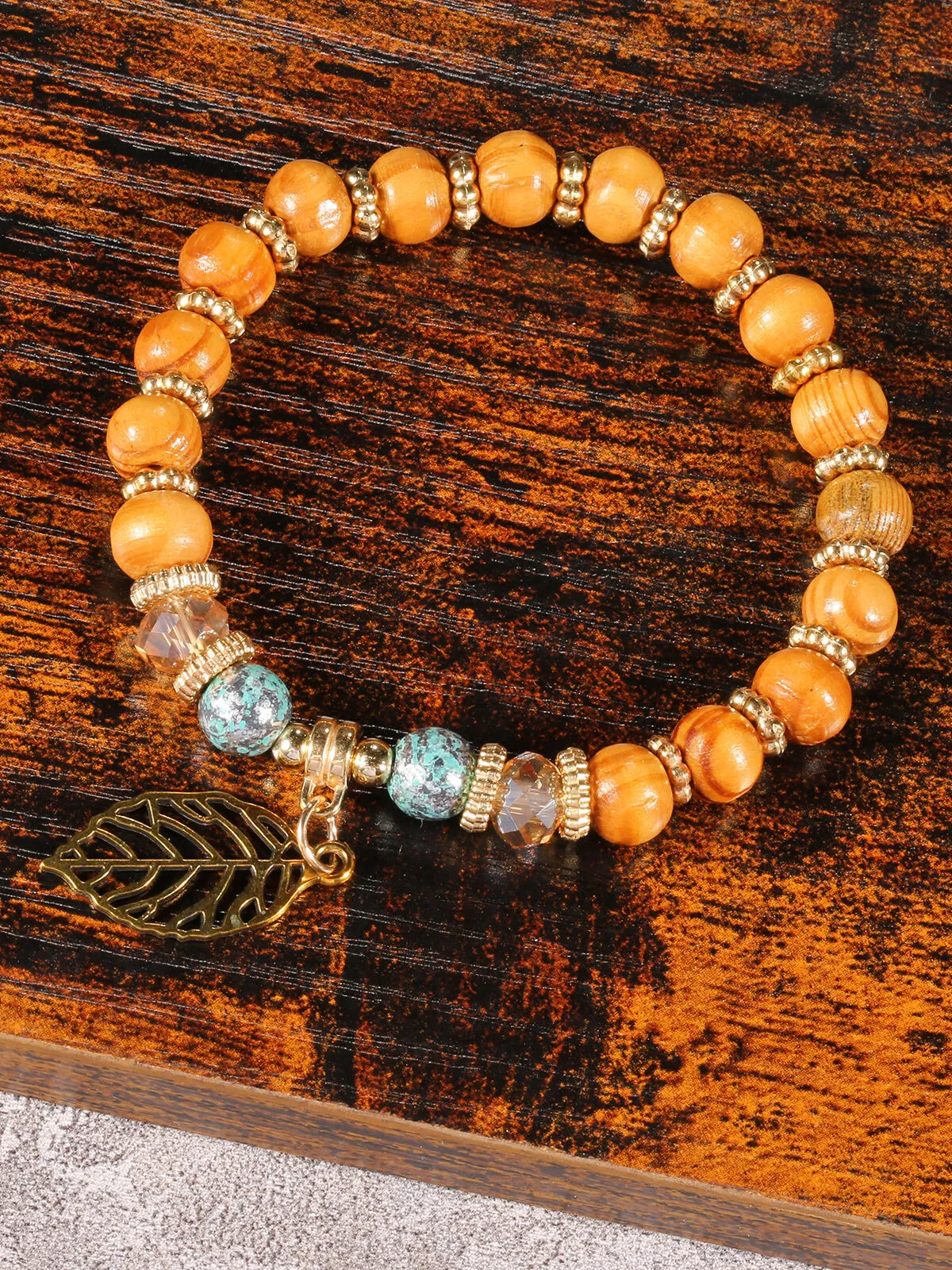 Bohemian Style 4pcs Solid Beading Alloy Bracelets, 5 of 5