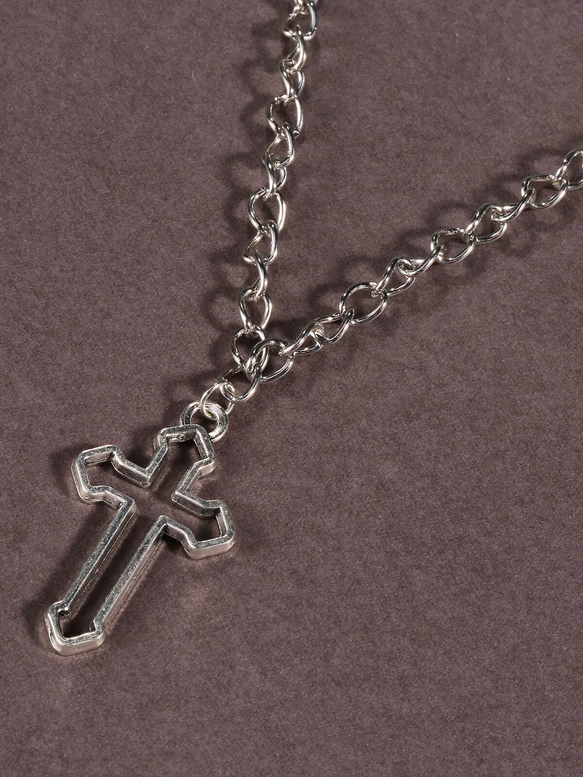 Steampunk Style 1pc Solid Metal Button Alloy Necklace, 5 of 5