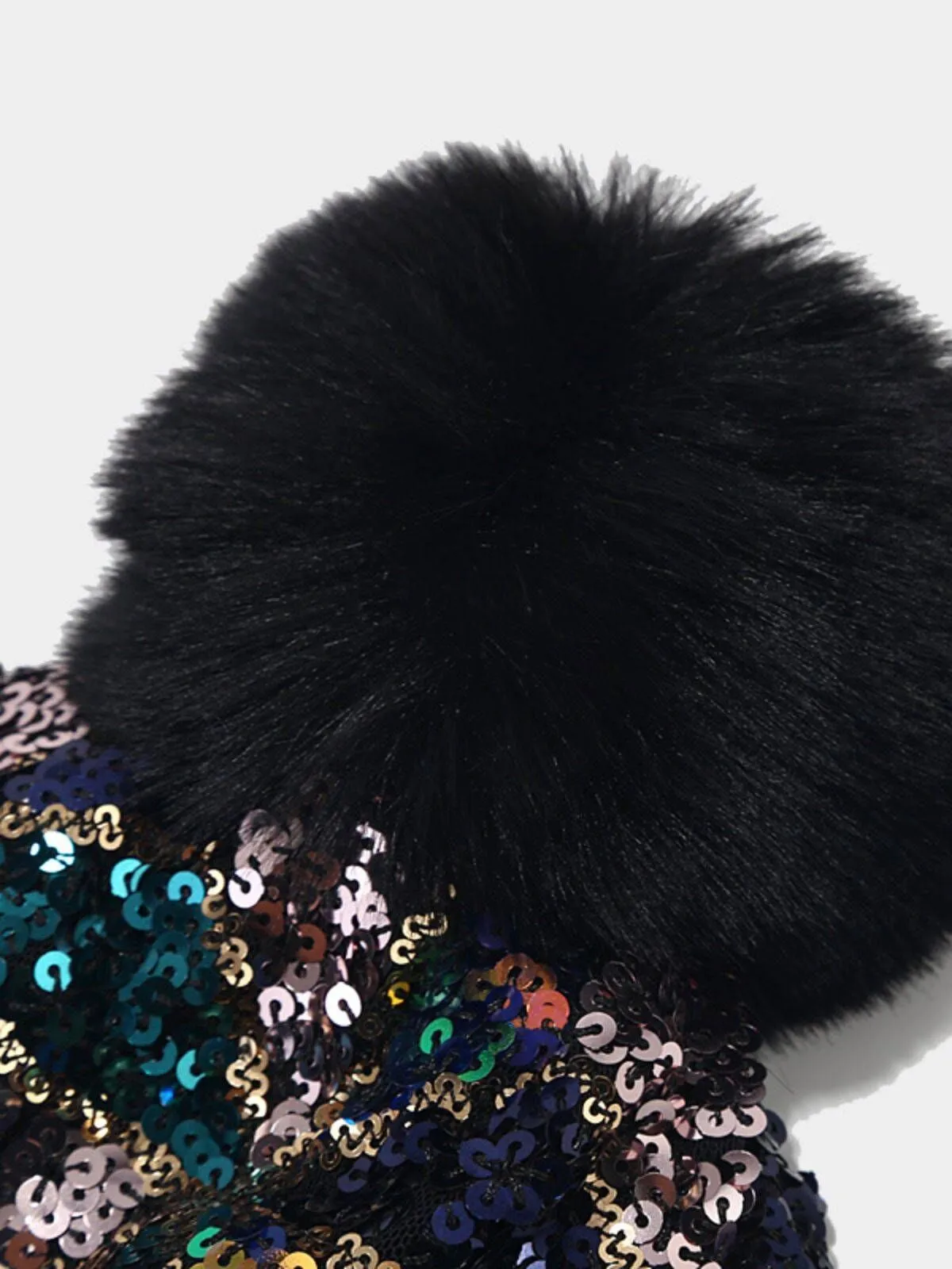 Casual Style 1pc Sequins Fabric Beanie Hat, 2 of 3