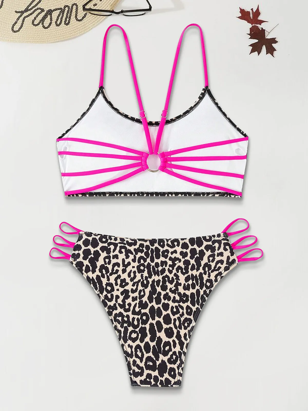 Leopard Backless Medium Rise Bikini, 4 of 4