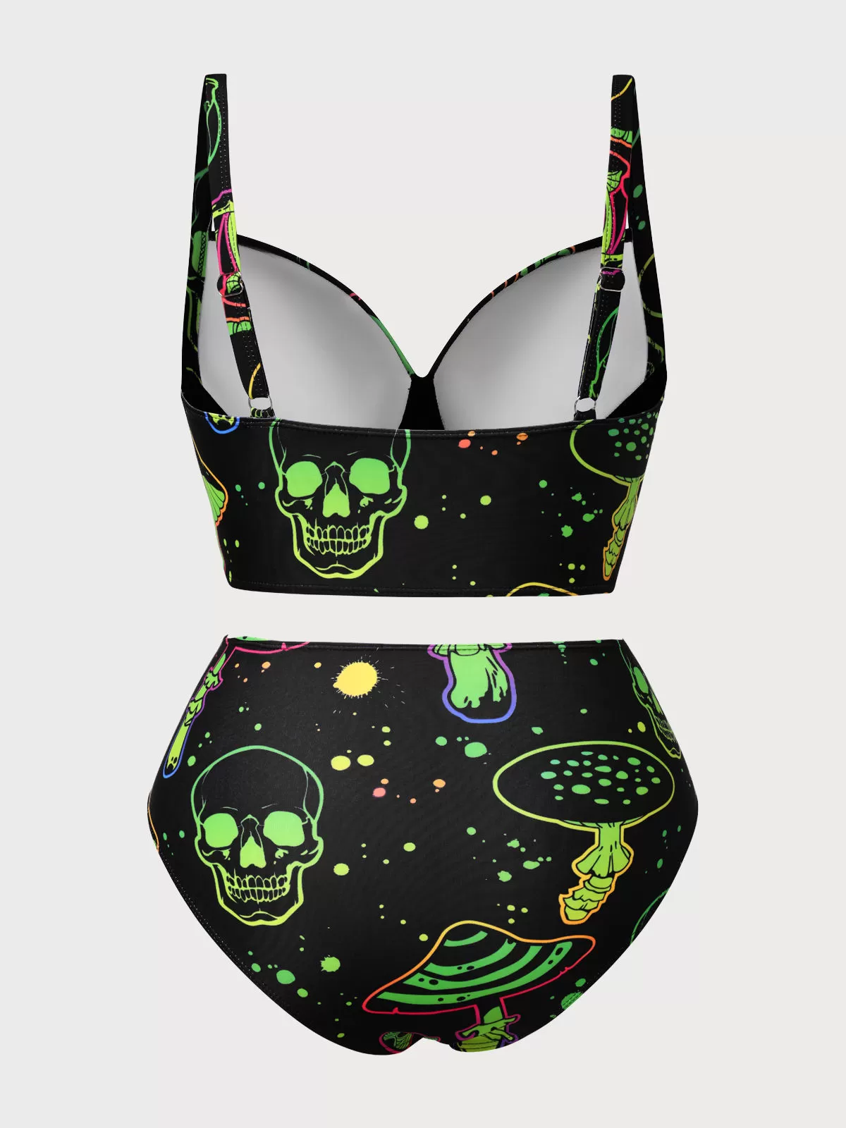 Plus Size Skeleton High Rise Bikini, 2 of 6