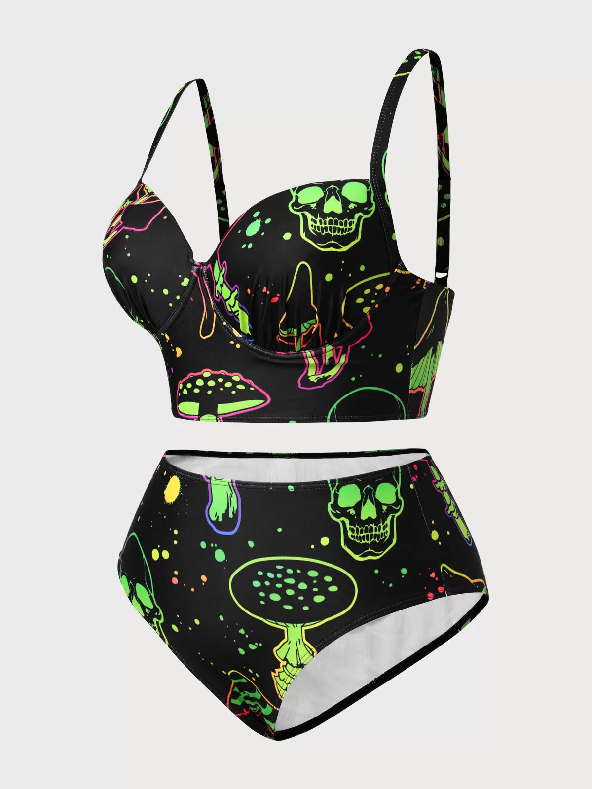 Plus Size Skeleton High Rise Bikini, 3 of 6