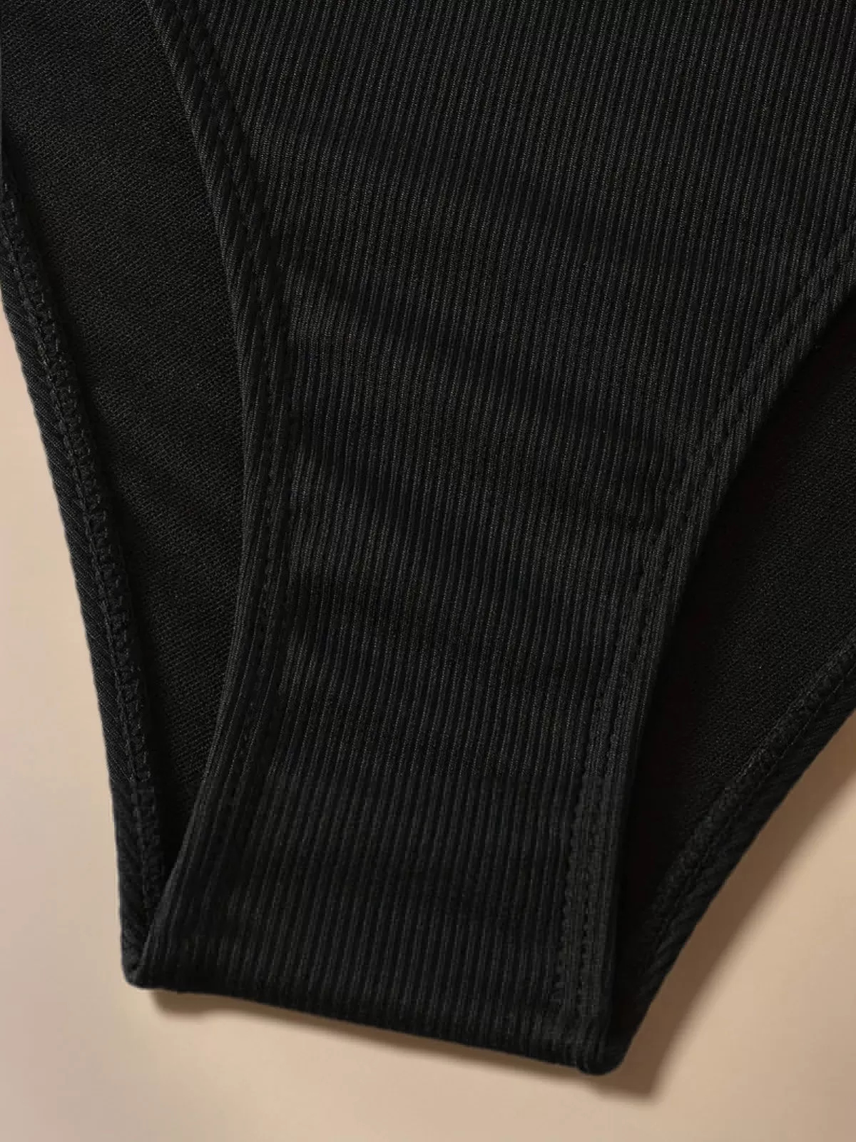 Plus Size Solid Fringe Medium Rise Tankini, 3 of 4