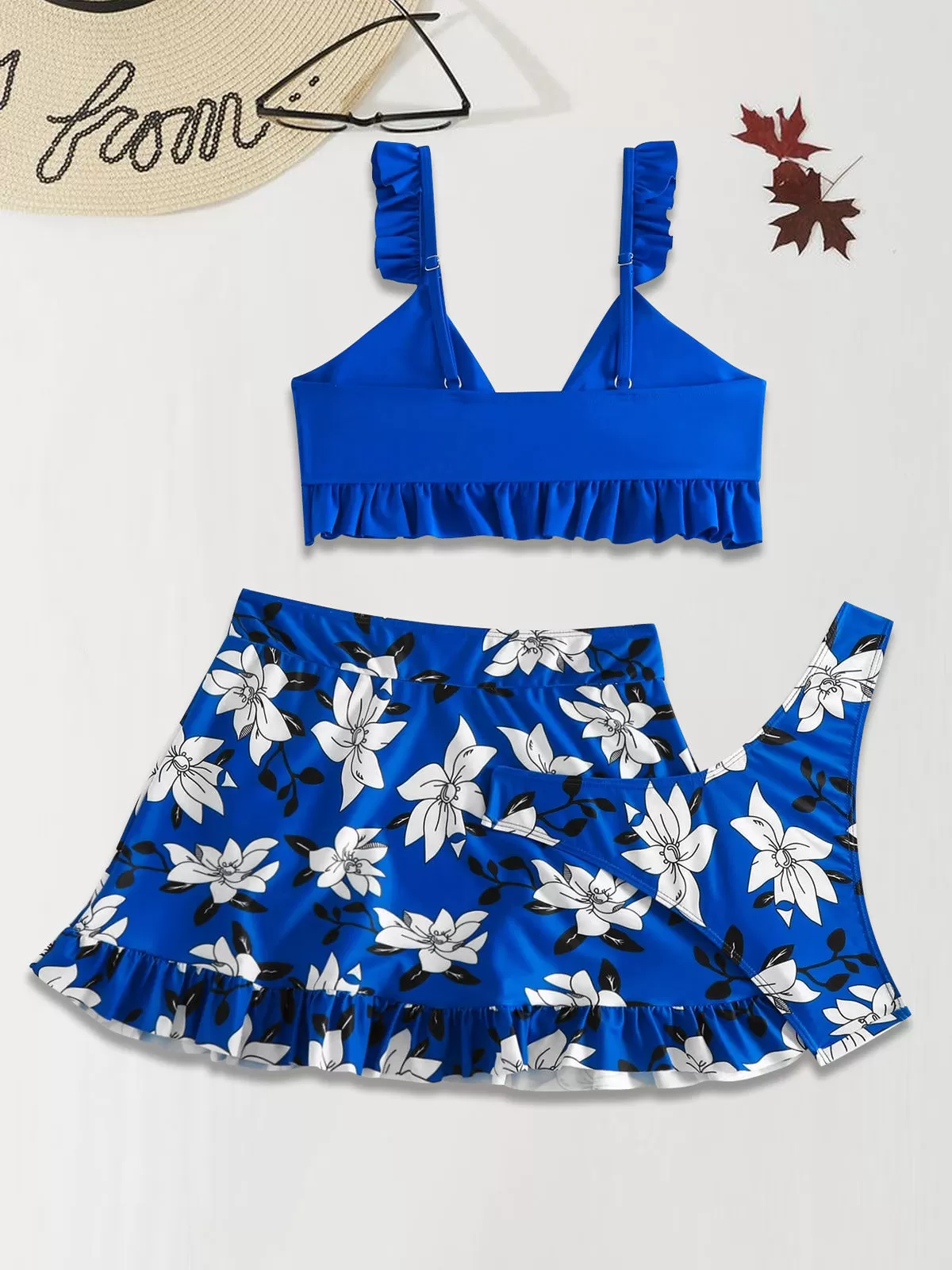 Floral Ruffles High Rise Bikini Sets, 4 of 4