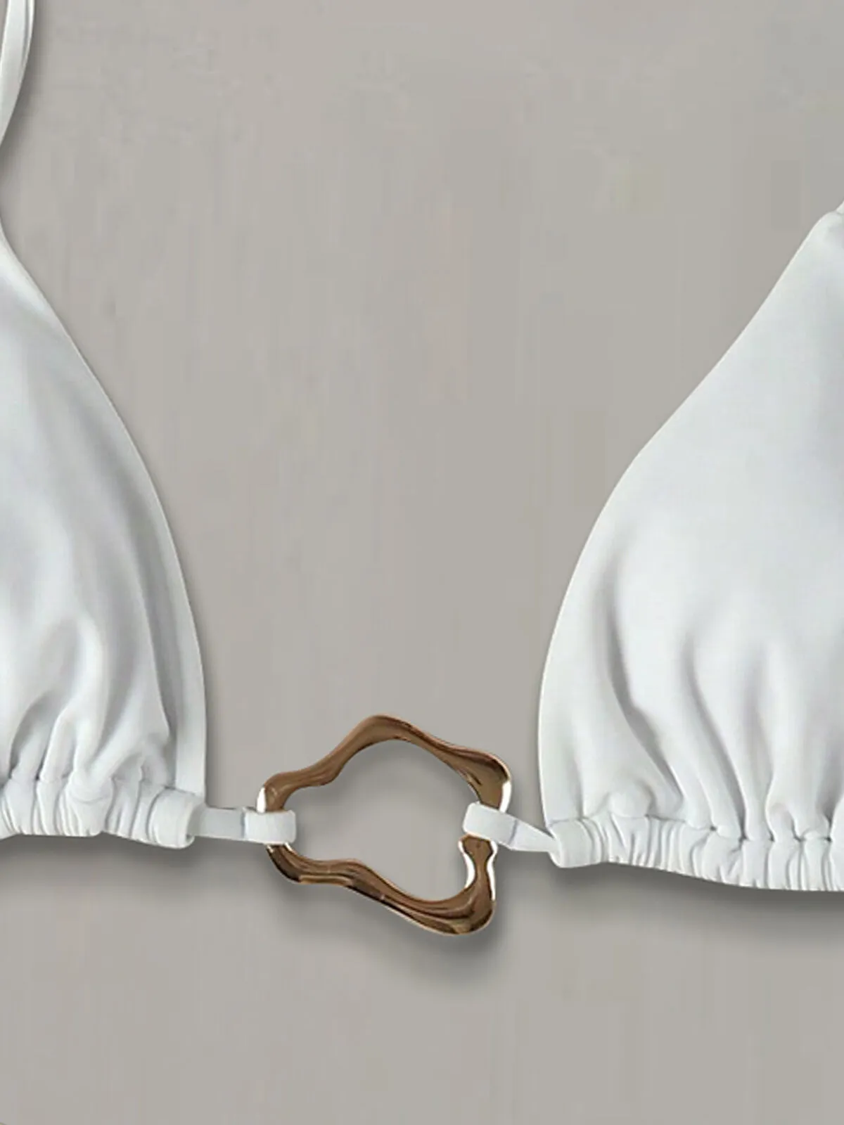 Solid 3D Medium Rise Spaghetti Strap Bikini, 4 of 5