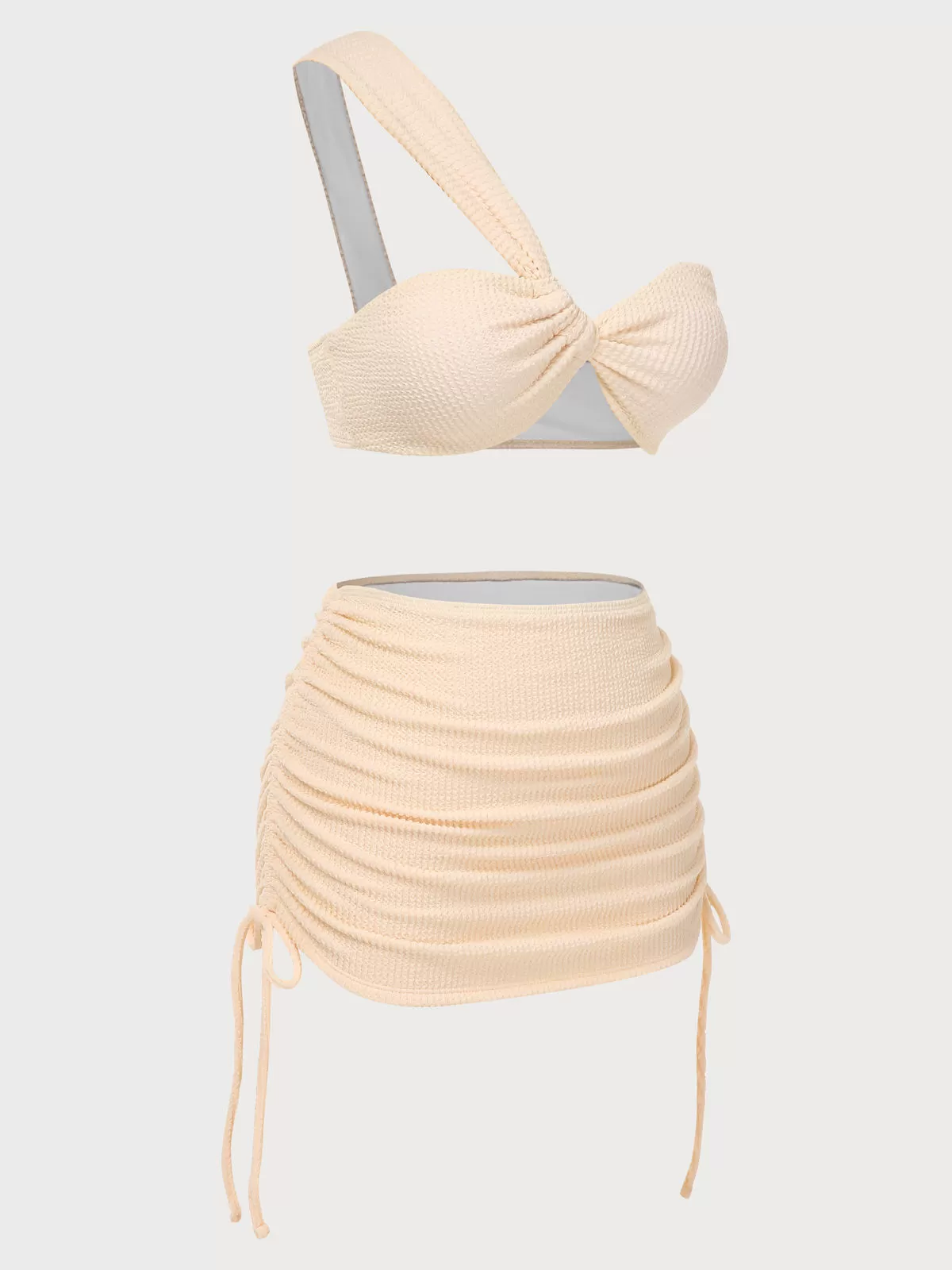 Solid Cut Out High Rise Bikini Sets, 4 of 10