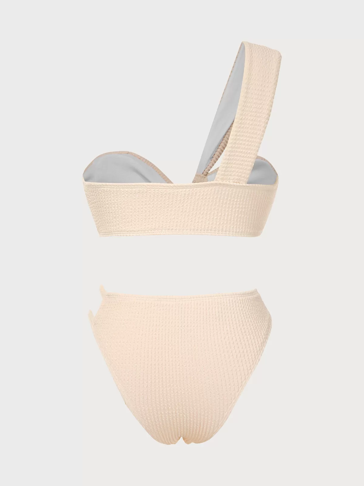 Solid Cut Out High Rise Bikini Sets, 6 of 10