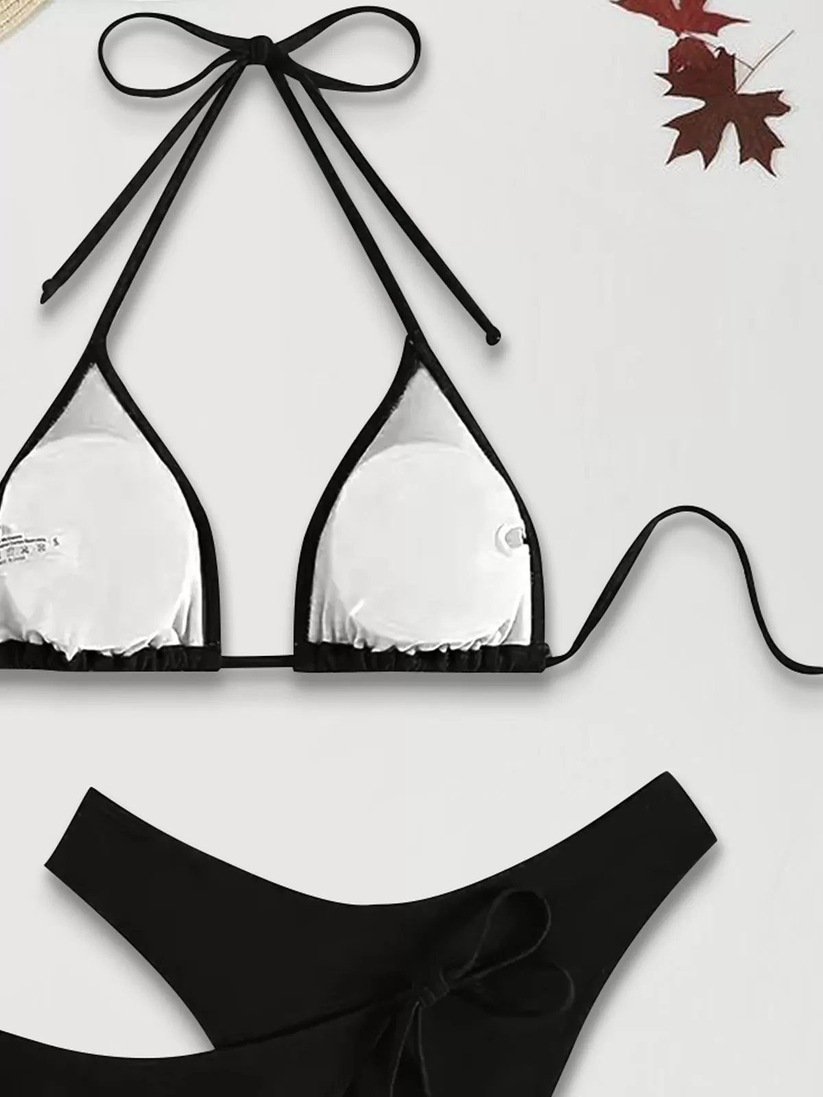 Solid Knot Low Rise Bikini Sets, 4 of 4