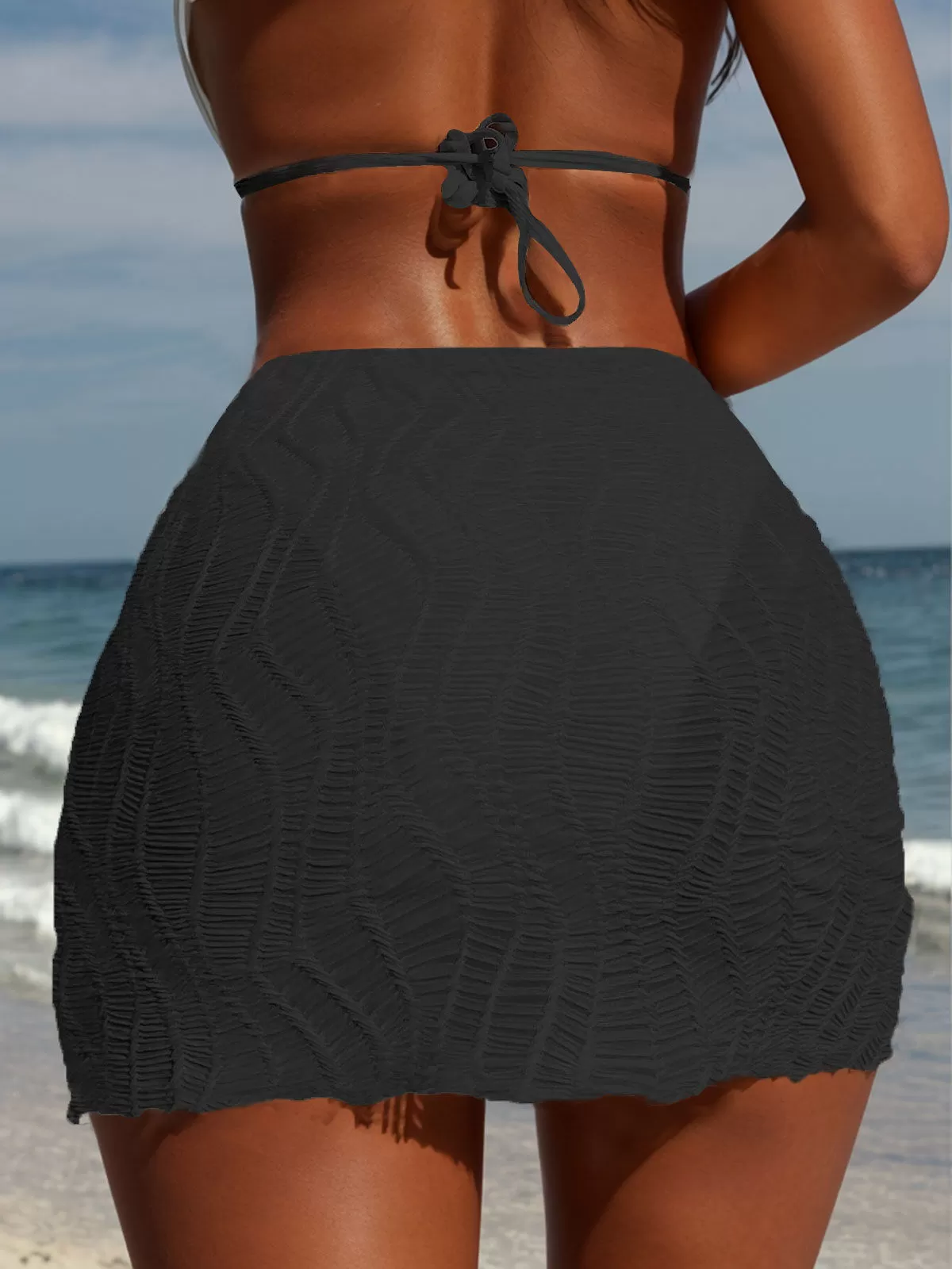 Solid Wrinkle High Rise Cover Up, 2 of 2