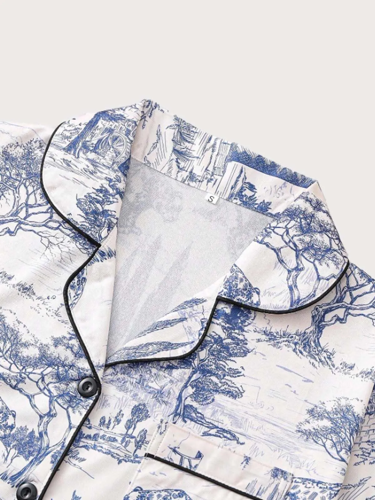 2pcs Leopard Pajama Shorts Set, 2 of 7