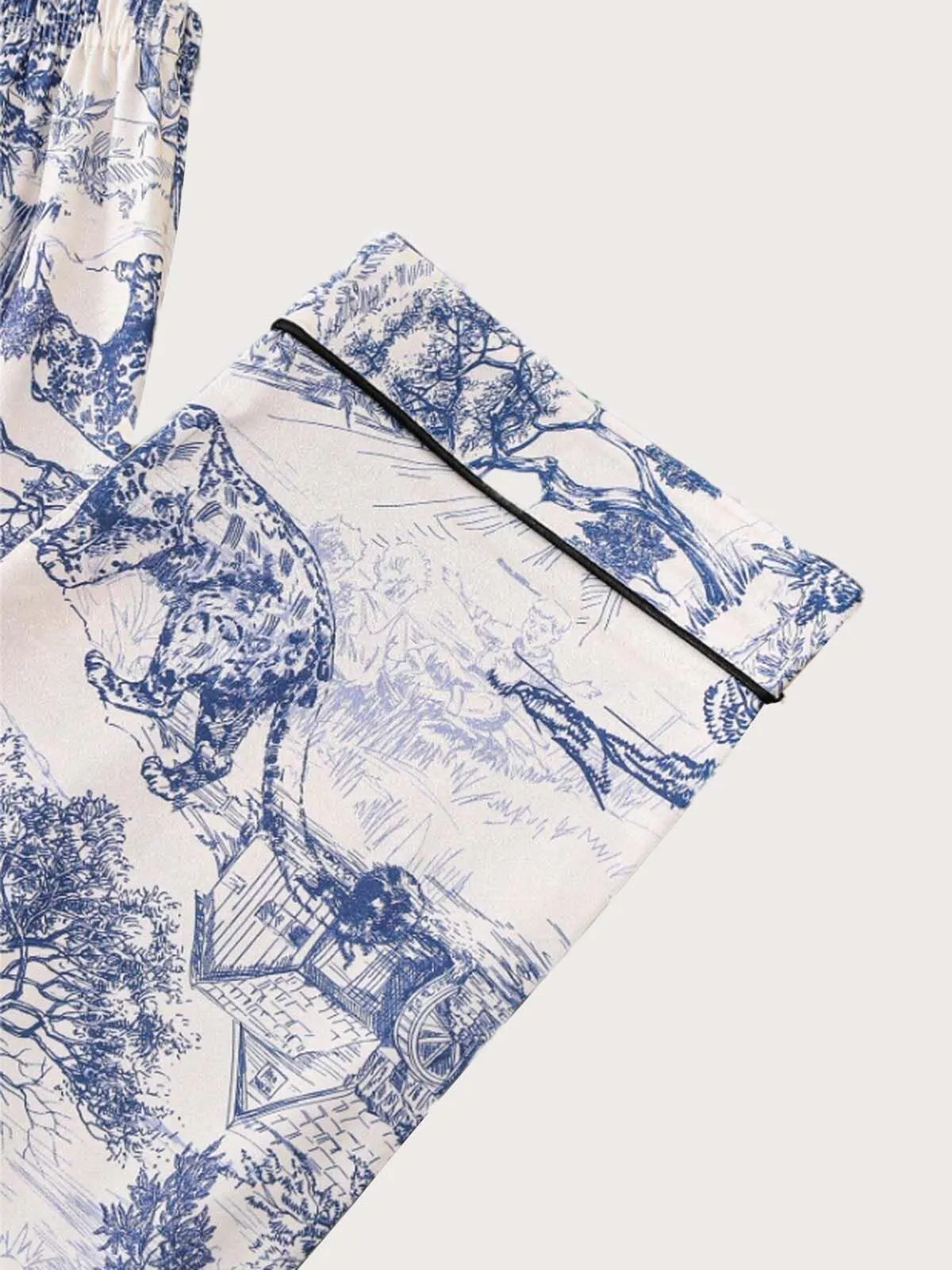 2pcs Leopard Pajama Shorts Set, 4 of 7