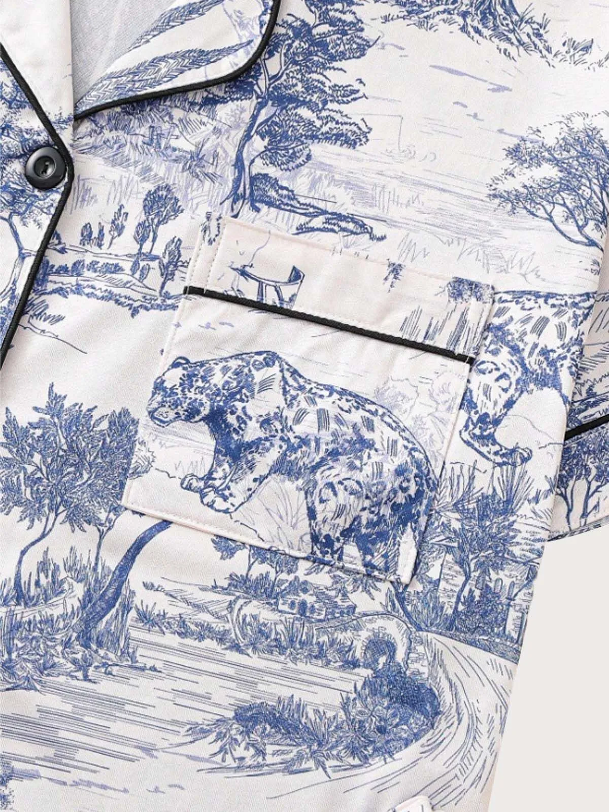 2pcs Leopard Pajama Shorts Set, 7 of 7