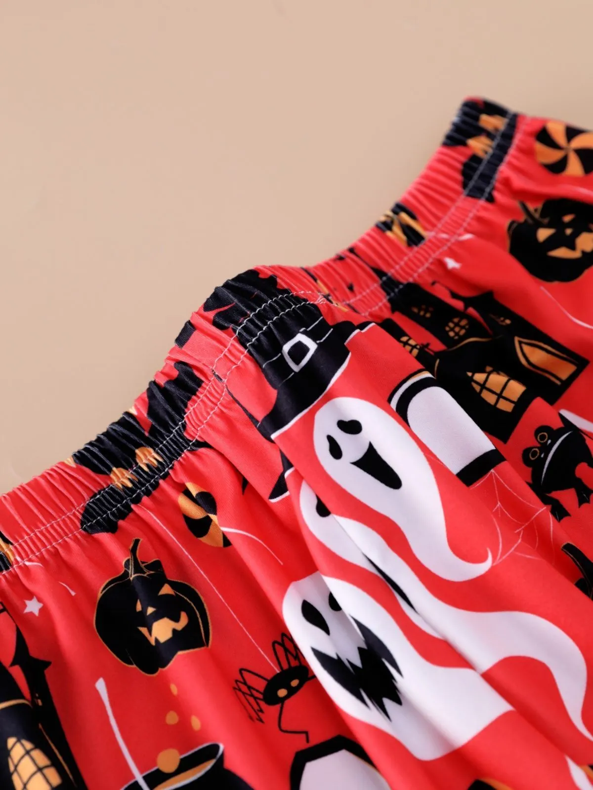 2pcs Halloween Owl Bat Print Pajama Pants Set, 8 of 8