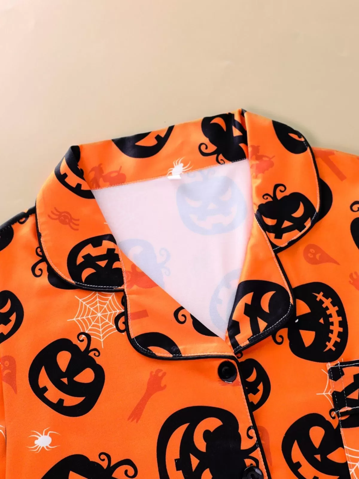 2pcs Halloween Funny Pumpkin Print Pajama Pants Set, 4 of 9